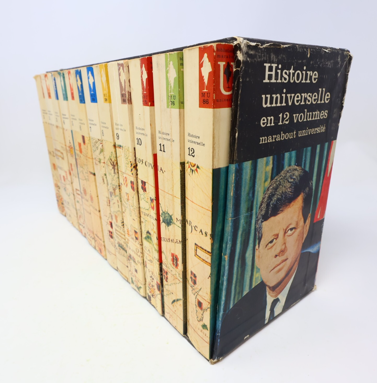 Histoire Universelle en 12 Volumes 1-12 Marabout Français Coffret Lot Livres 60s