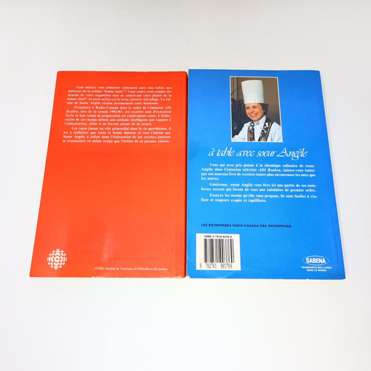 La Cuisine Joyeuse de Soeur Angèle Lot 2 Livres Recettes Table Français 1980s