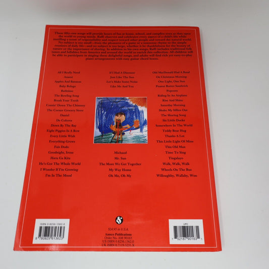 1993 Raffi Children's Favorites Songbook Paperback PB Amsco Music Piano Guitar