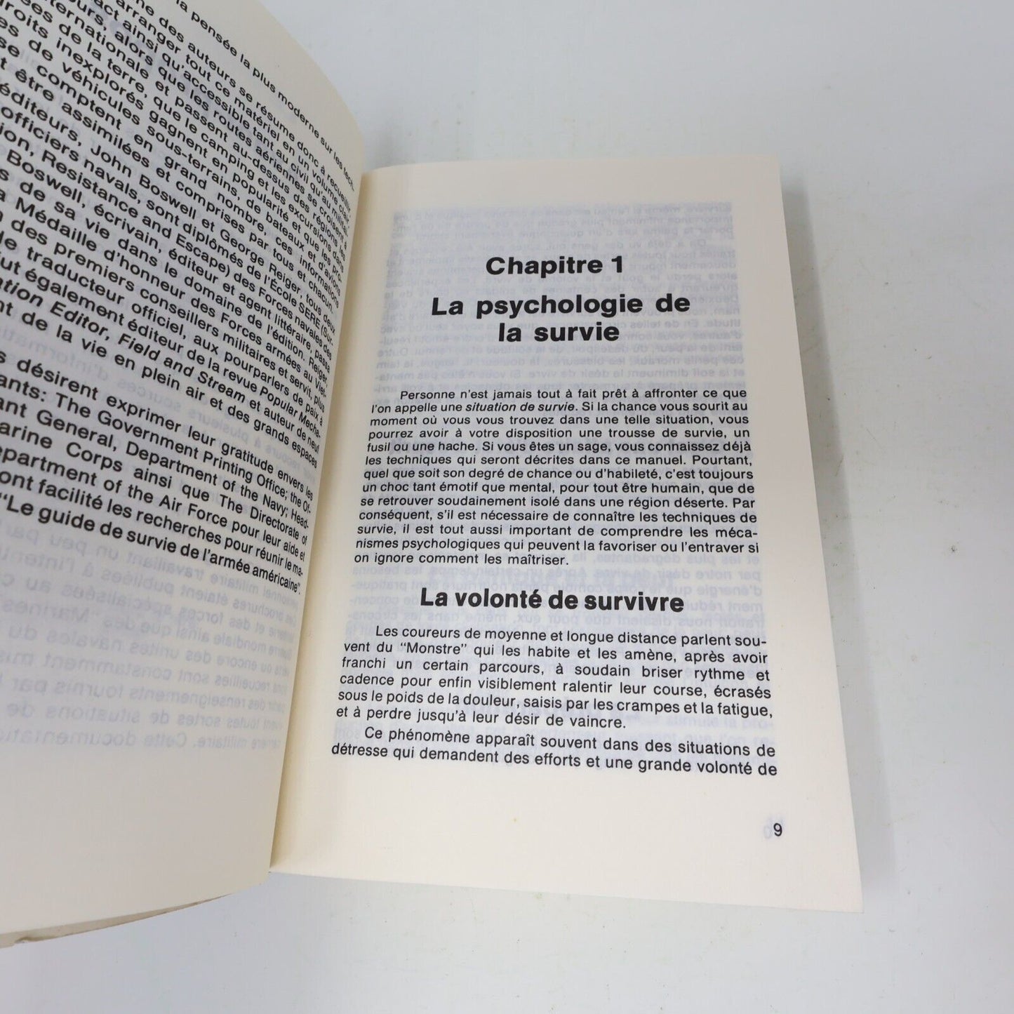 1985 Le Guide de Survie de l'Armée Américaine France Loisirs Survivalisme BCE PB