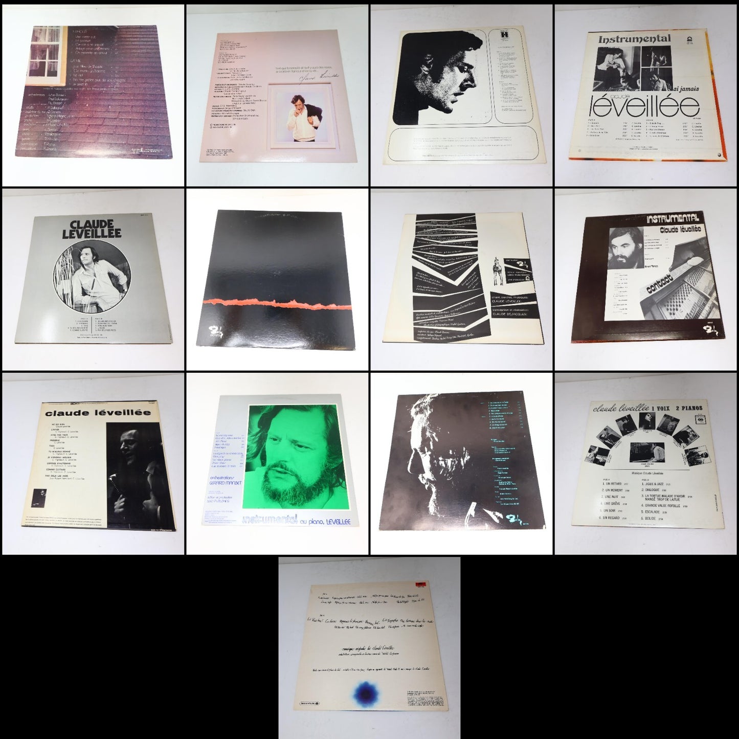 Claude Léveillée Lot 13 Disques Black Sun/Cheval De Bois/Beaux Dimanches Record