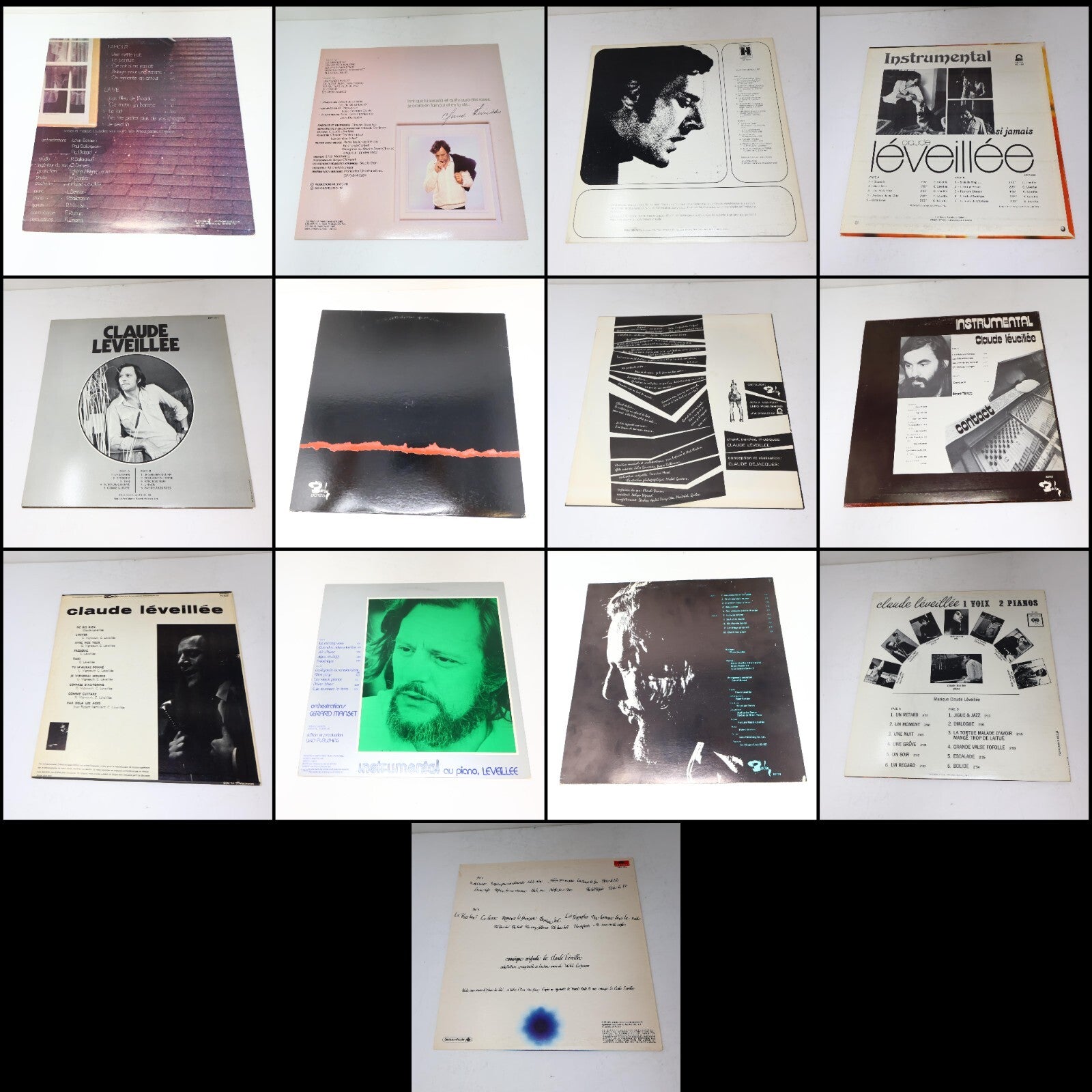 Claude Léveillée Lot 13 Disques Black Sun/Cheval De Bois/Beaux Dimanches Record