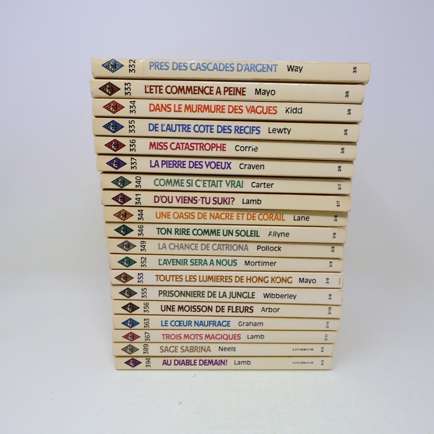 Lot 19 Livres Collection Harlequin Romance Amour Vintage Français French 80s HC