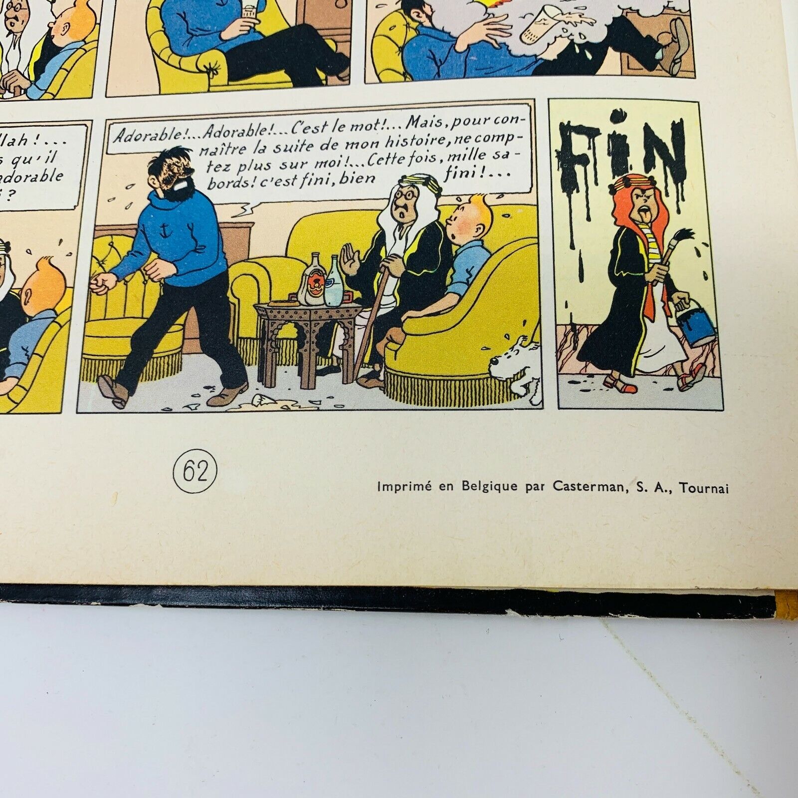 1964 Tintin Au Pays de l'Or Noir Casterman Hergé en Français Bande Dessinée B35