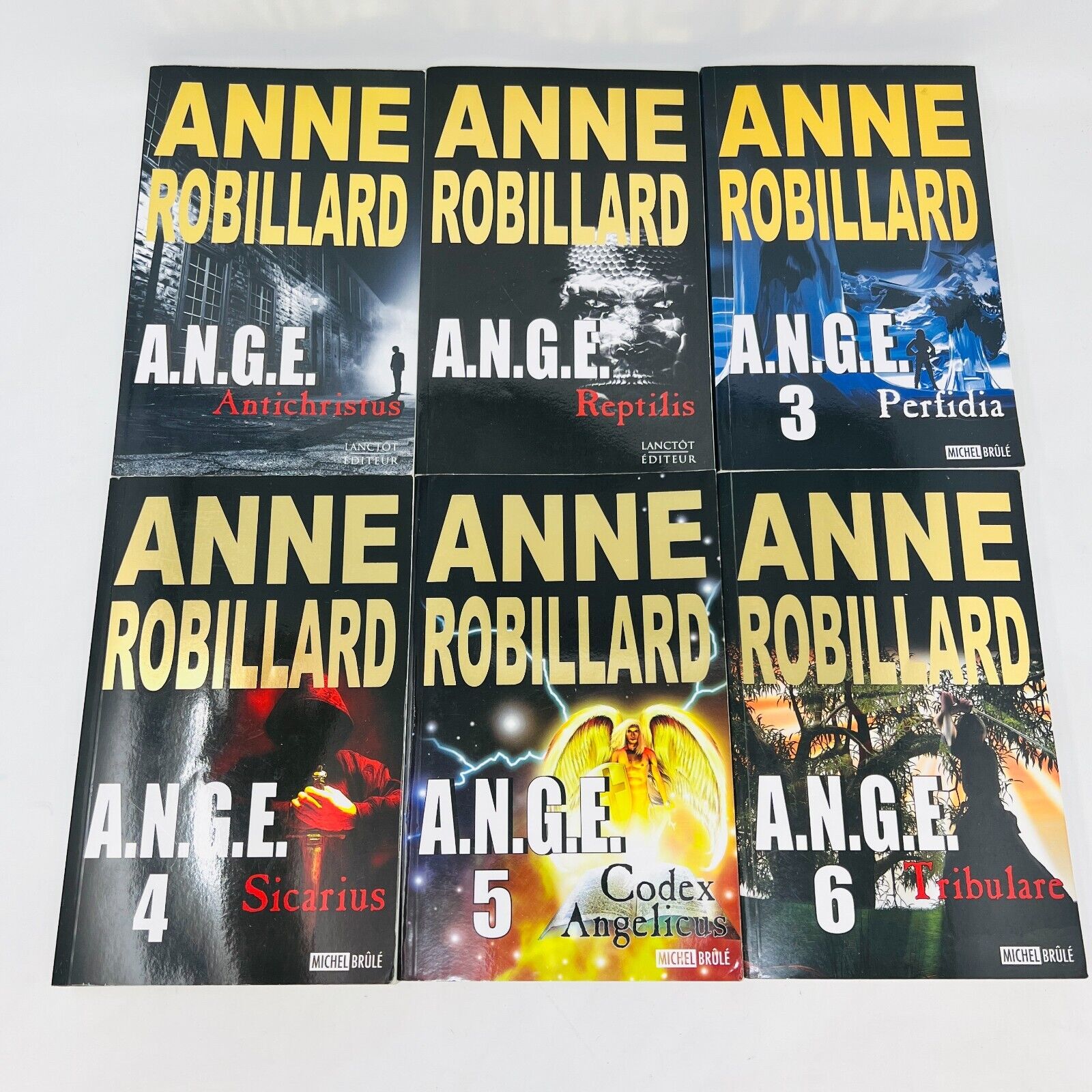 Lot de 10 Livres A.N.G.E #1-10 Anne Robillard Série Complète Antichristus Ange