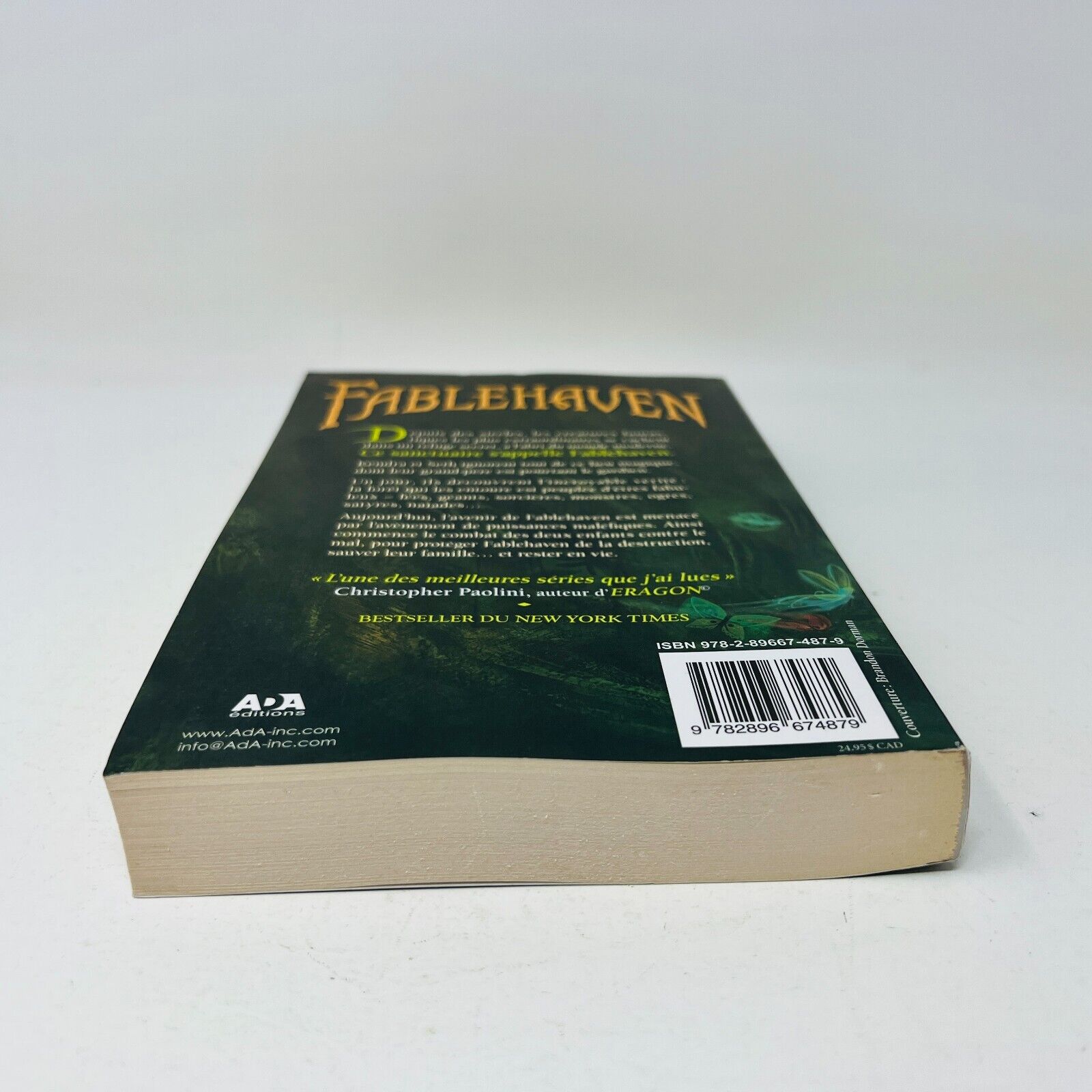 2009 Fablehaven #1 Le Sanctuaire Secret de Brandon Mull en Français/French Ada