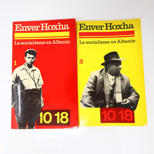 Le Socialisme en Albanie #1-2 Série Complète Lot 2 Livres Enver Hoxha 10/18 1974