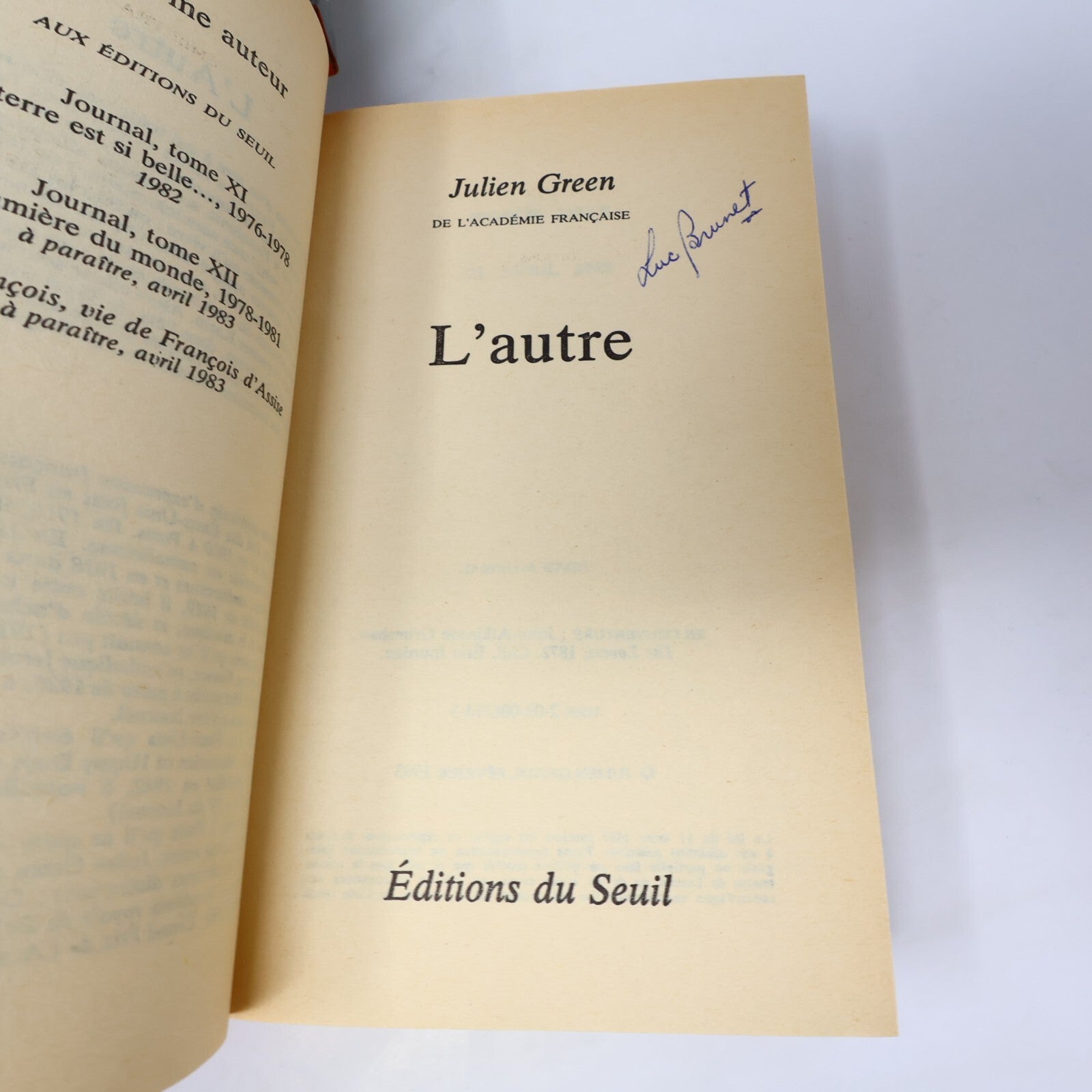Julien Green Lot 5 Livres L'Autre/Moïra/Partir Avant le Jour Roman France French