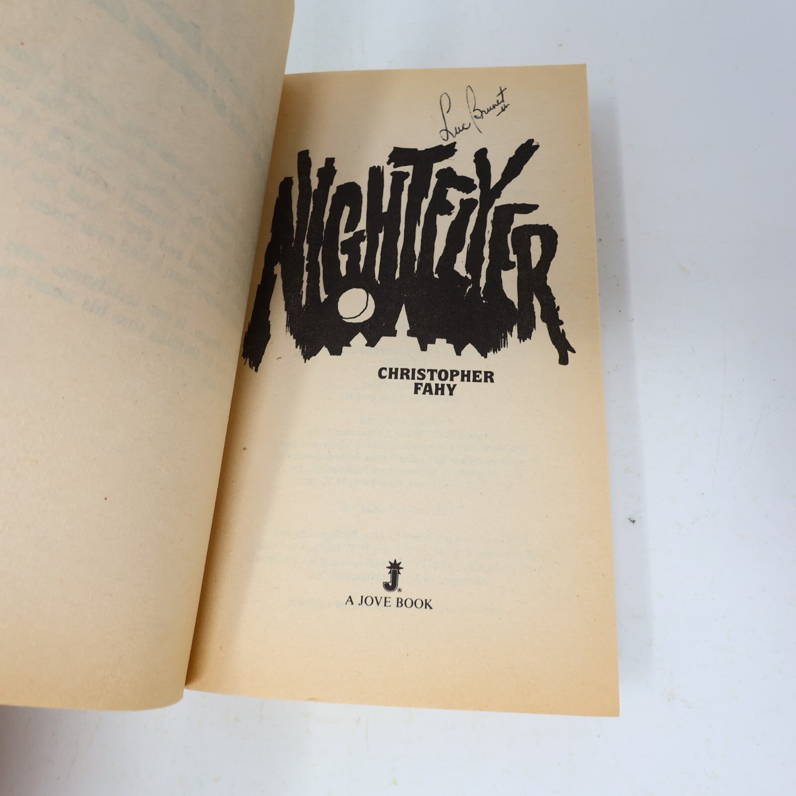 1982 Nightflyer Christopher Fahy Jove Out of Body Experience Horror Paperback PB