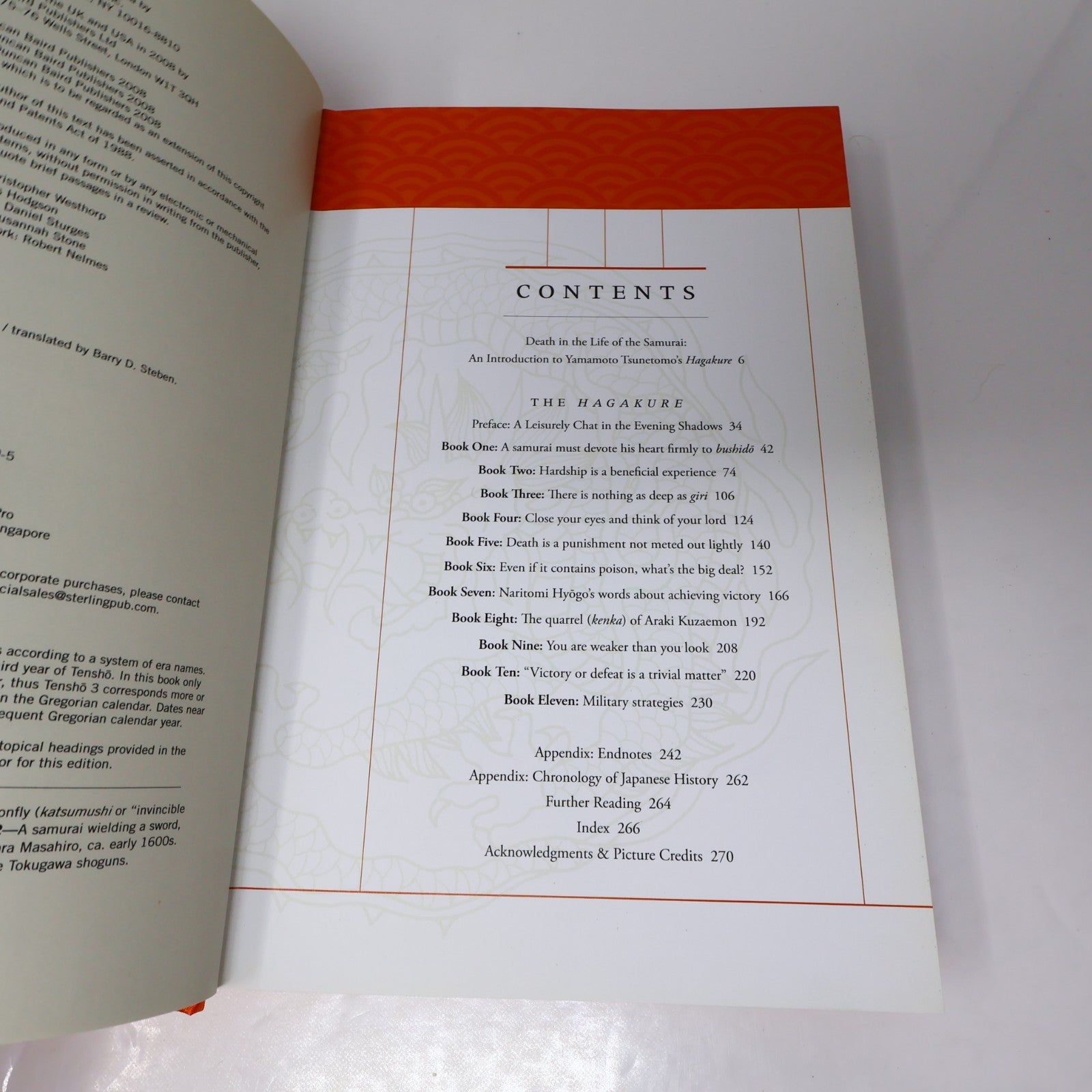 The Art of the Samurai Yamamoto Tsunetomo Duncan Baird 2008 HC History Hardcover