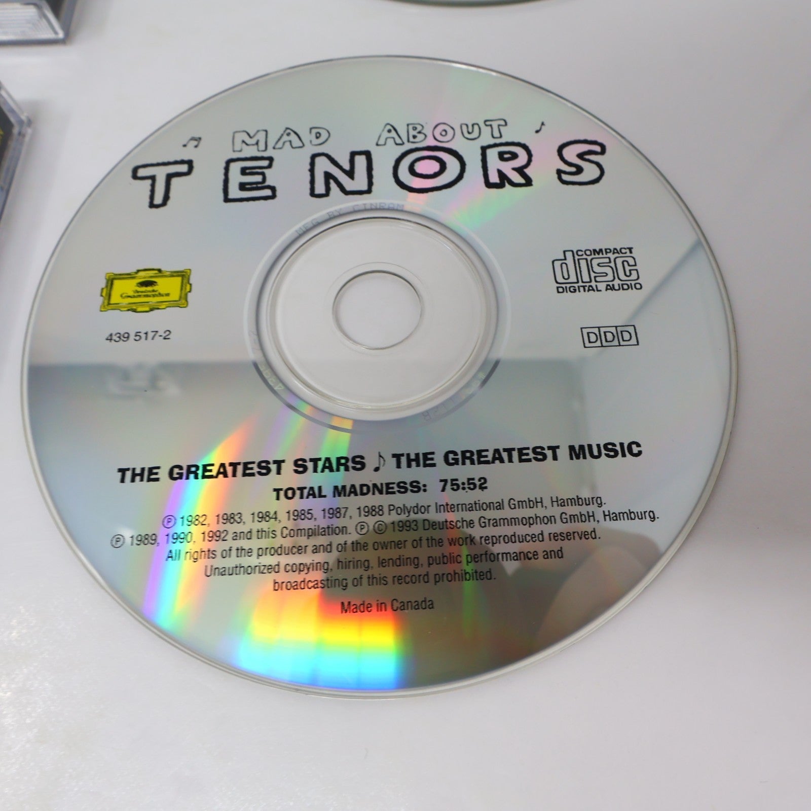 Mad About Tenors/Sopranos 2 CD Lot Deutsche Grammophon Puccini/Verdi/Offenbach
