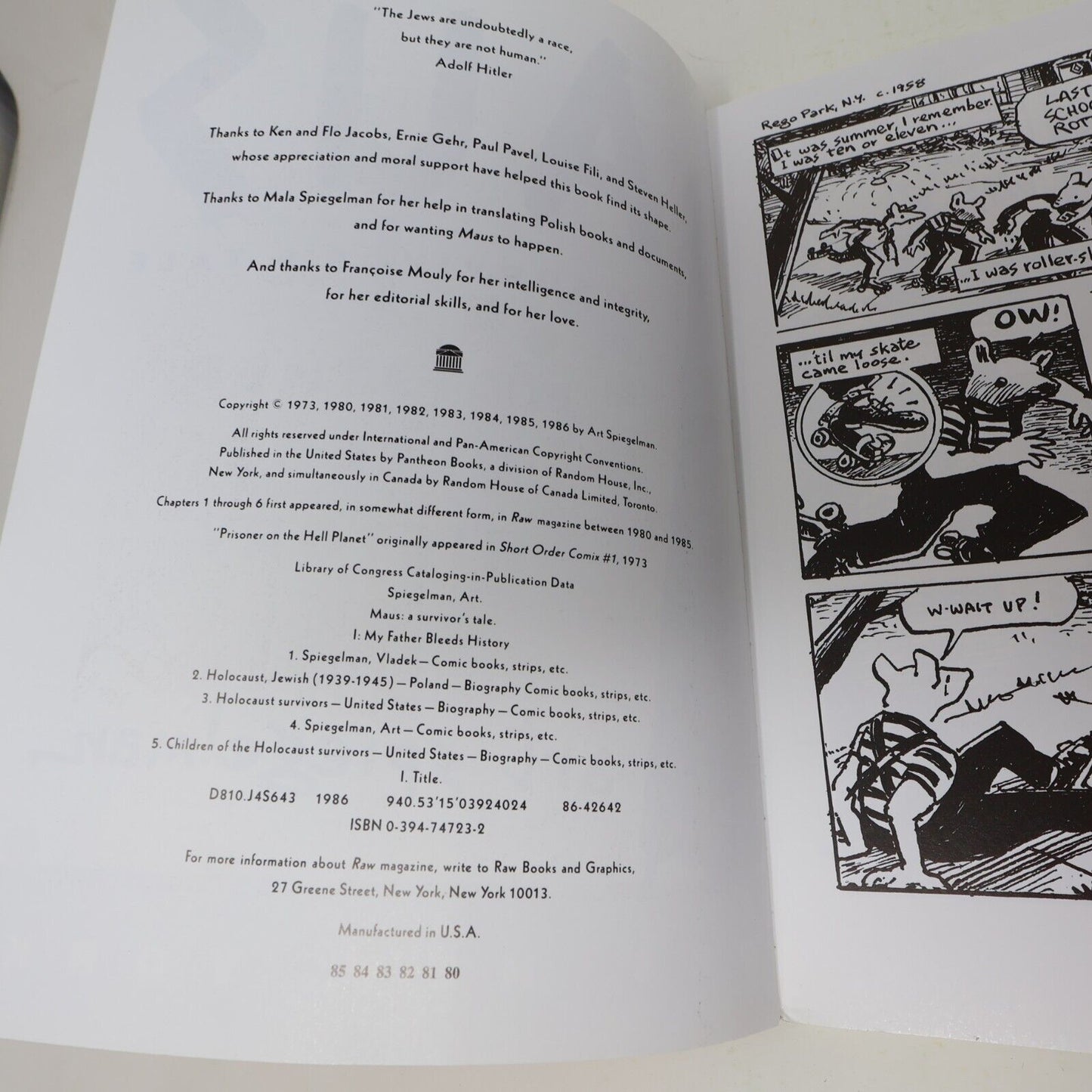 Maus a Survivor's Tale #1-2 Lot 2 Comics Art Spiegelman Complete Set Illustrated