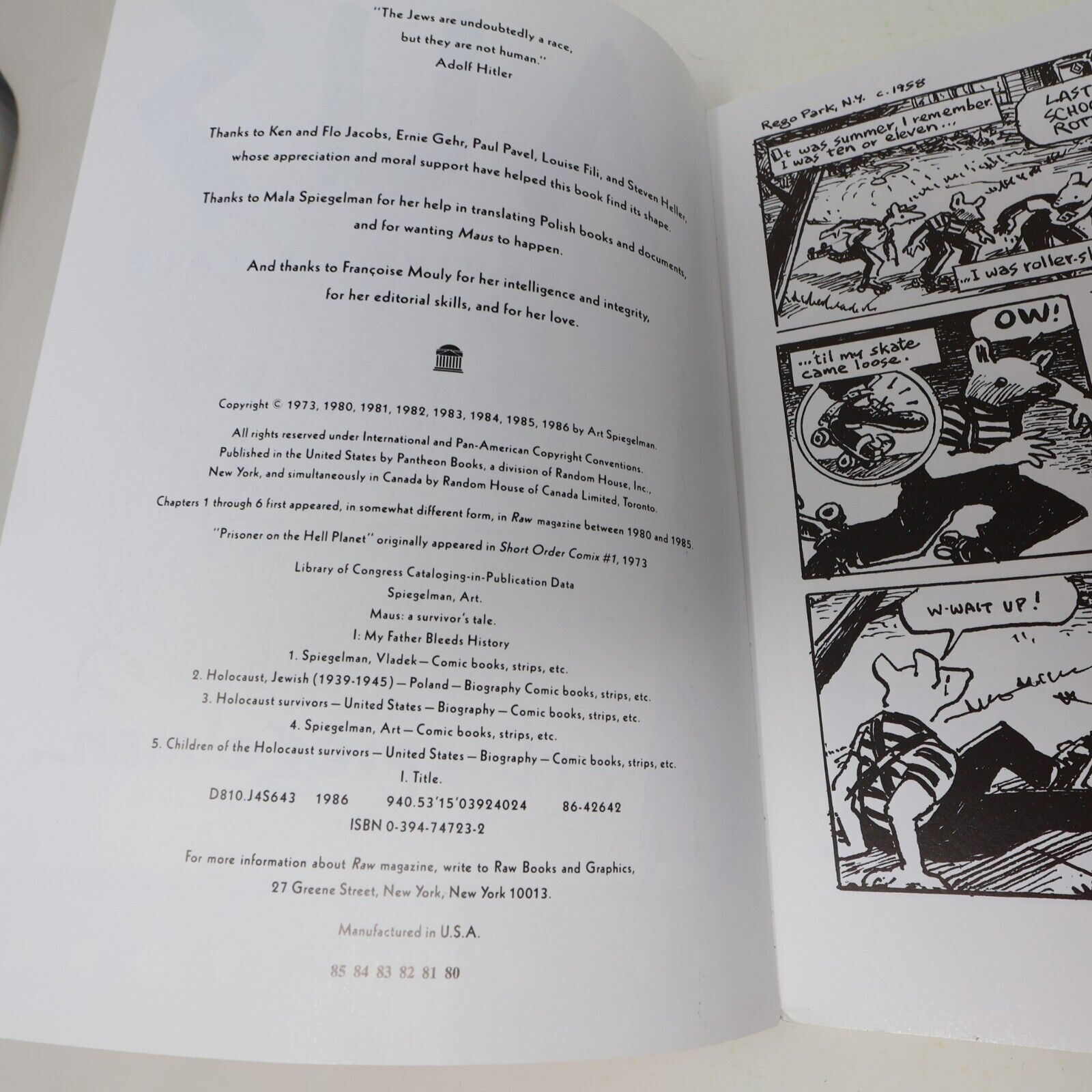 Maus a Survivor's Tale #1-2 Lot 2 Comics Art Spiegelman Complete Set Illustrated