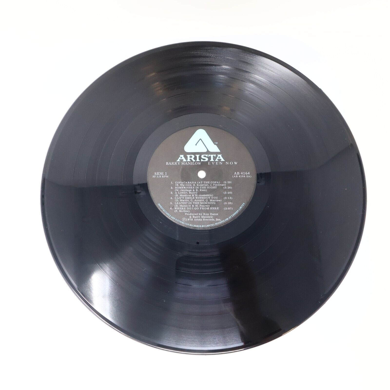 Barry Manilow Even Now LP Record Vinyl Arista AB 4164 Canada Copacabana 1978