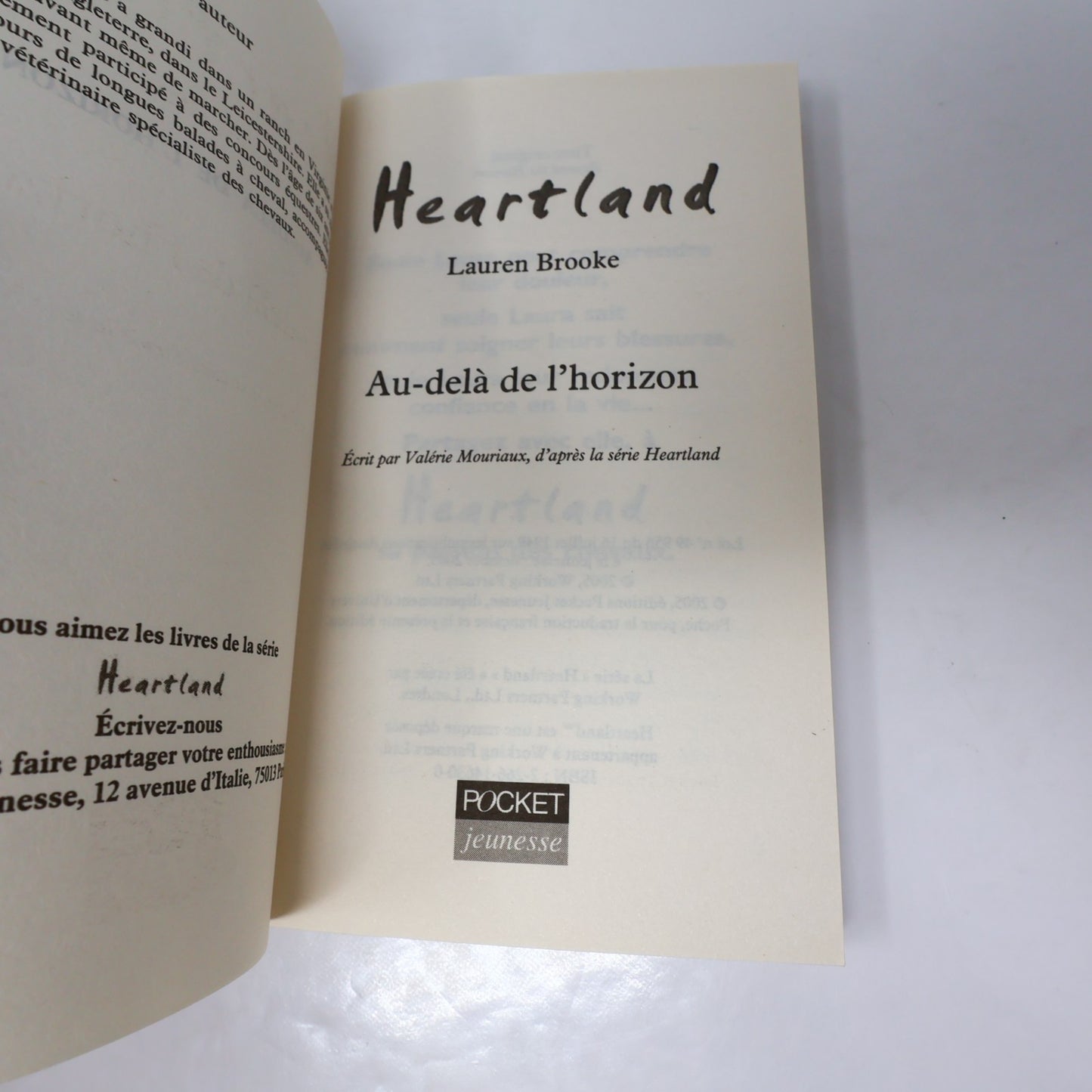 Heartland Lot 19 Livres Lauren Brooke Pocket Je Reste!/Après l'Orage Chevaux PB