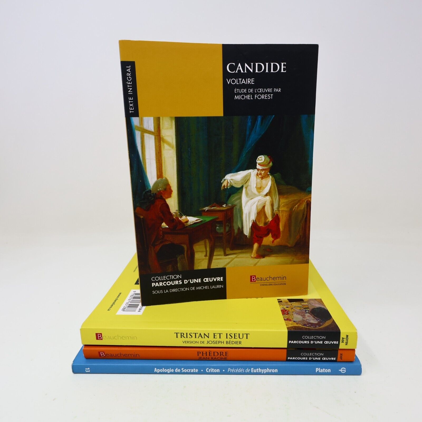 Tristan et Iseut/Candide/Apologie de Socrate/Phèdre Lot Racine/Voltaire/Platon