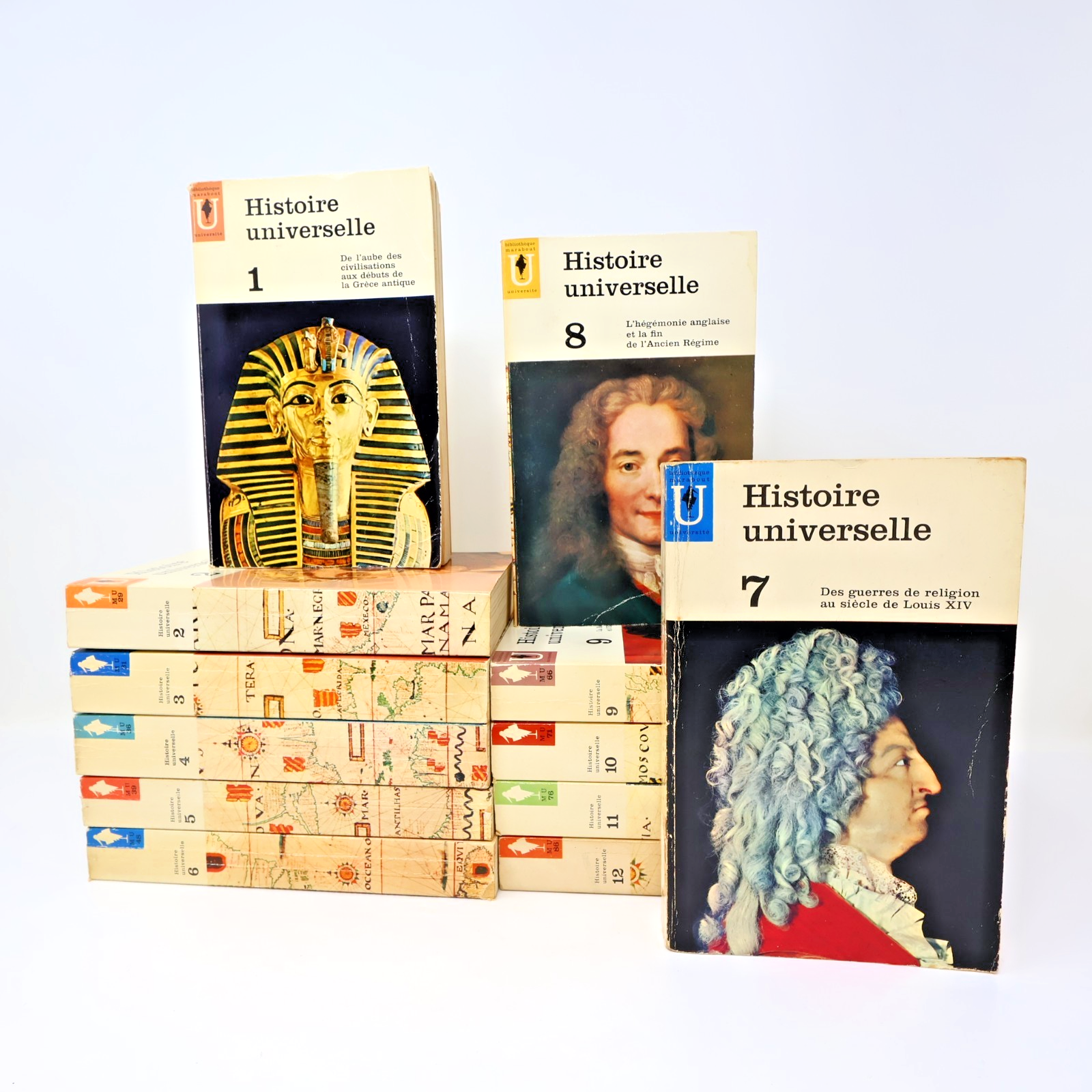 Histoire Universelle #1-12 Marabout Université Complète Lot Carl Grimberg PB 60s