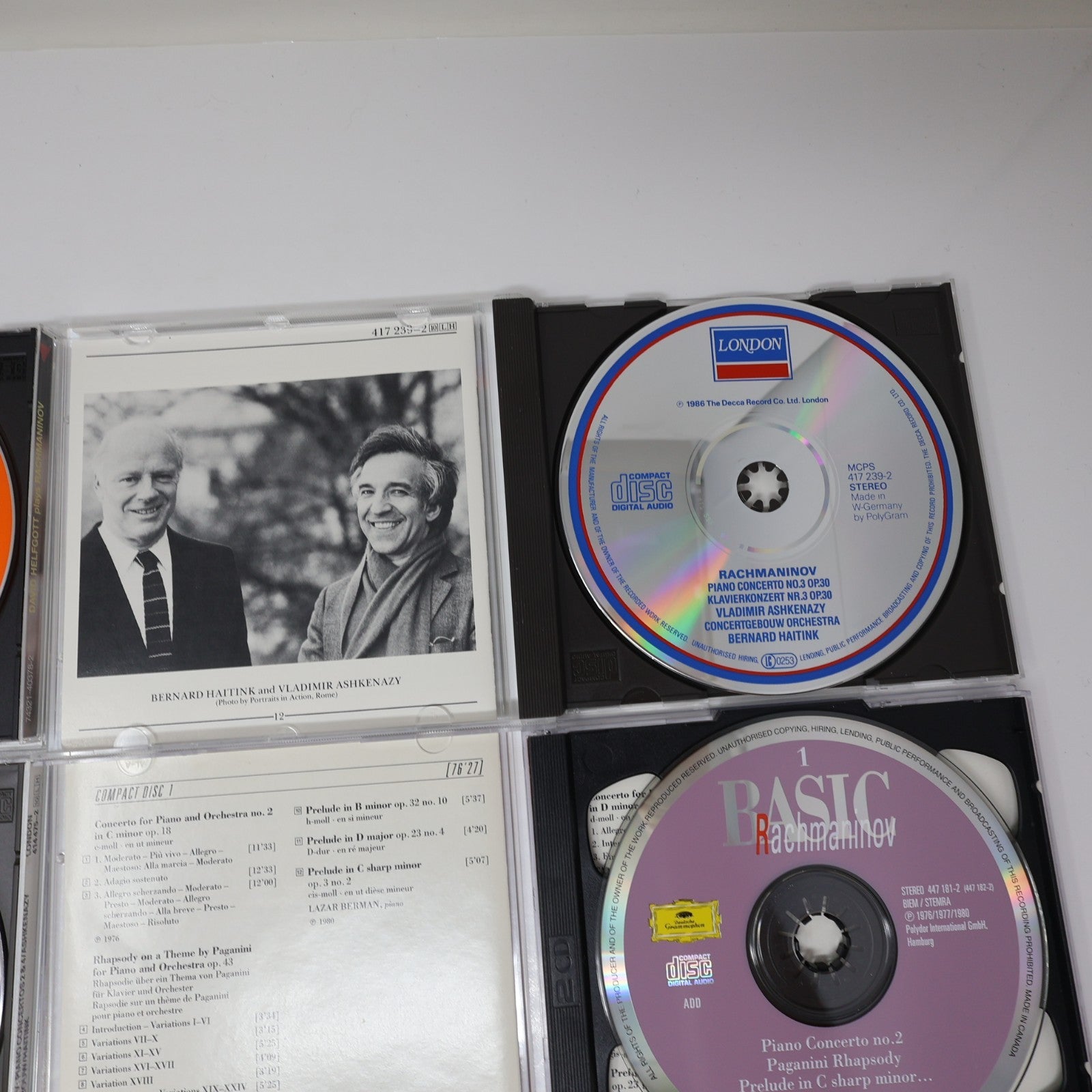 Rachmaninov 10 CD Lot Ashkenazy/John Browning/Helfgott/Haitink/Dutoit/Prévin