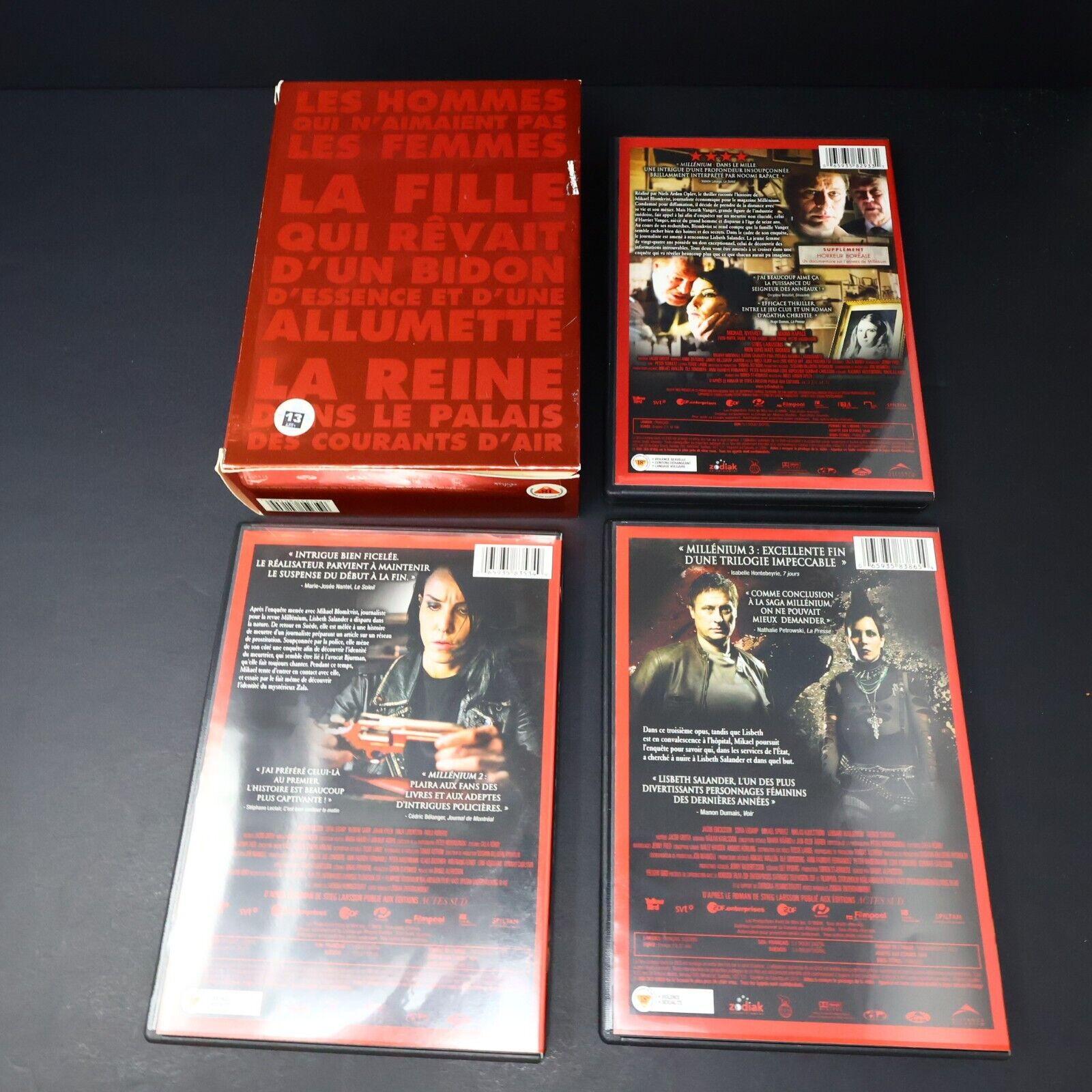 Millénium La Trilogie DVD Testé 2010 3 Films Français/French Noomi Rapace NTSC