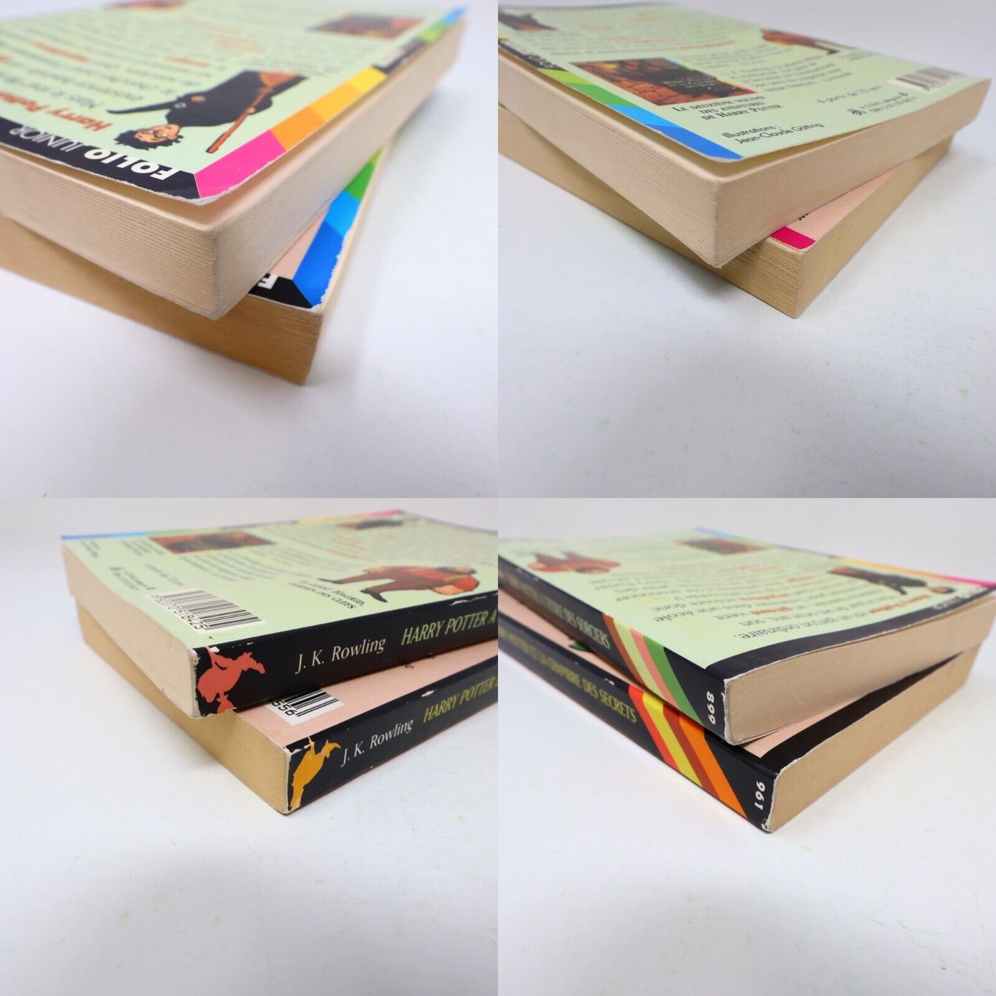 Lot 2 livres illustrés Harry Potter #1-2 Folio Junior 1st Ed Français/French