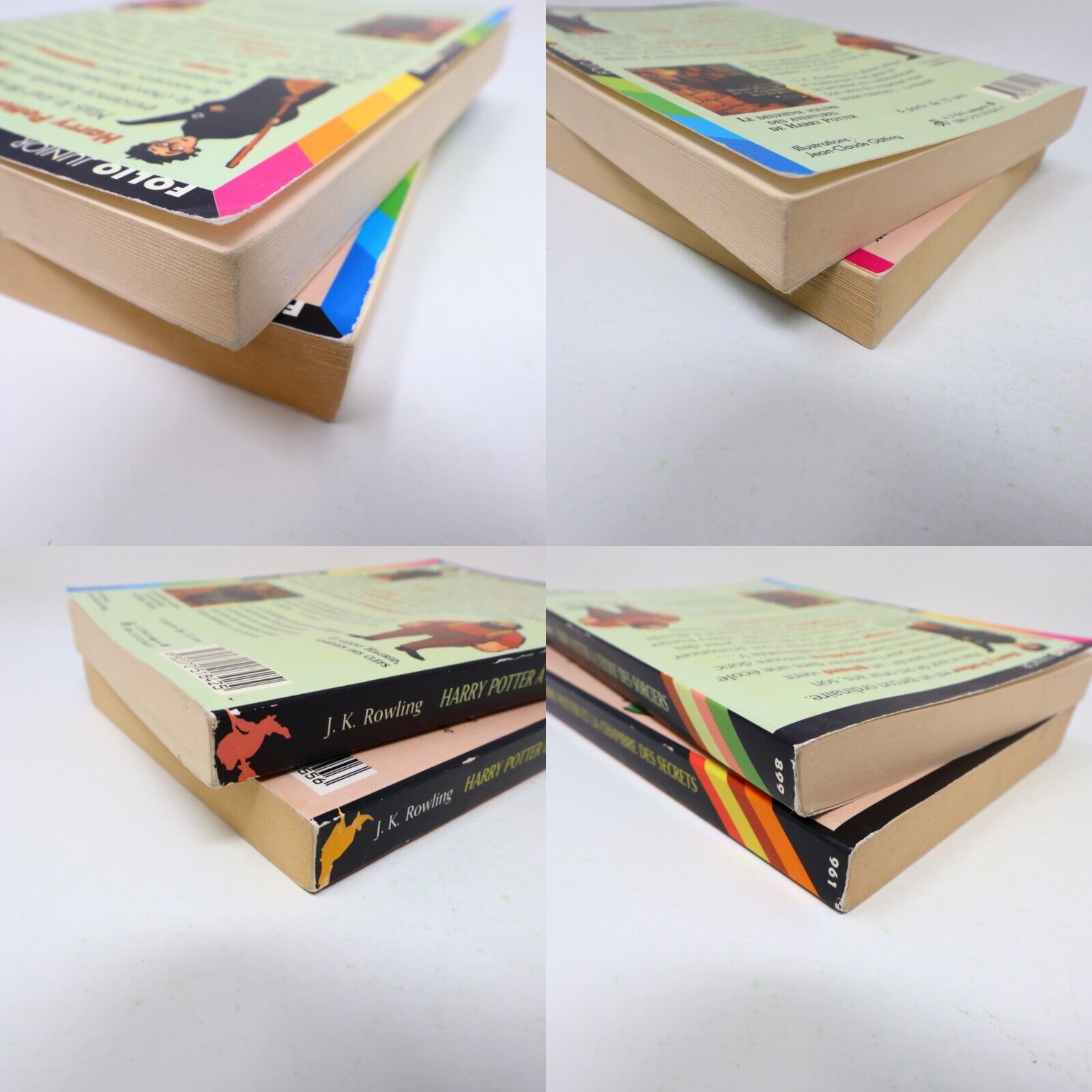 Lot 2 livres illustrés Harry Potter #1-2 Folio Junior 1st Ed Français/French