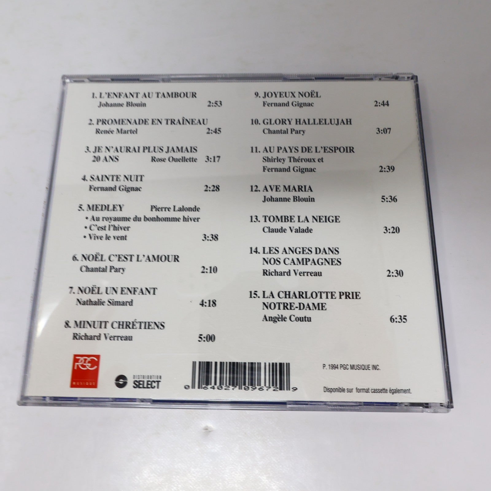 15 Souvenirs Inoubliables De Noël CD Angèle Coutu/Nathalie Simard/Johanne Blouin