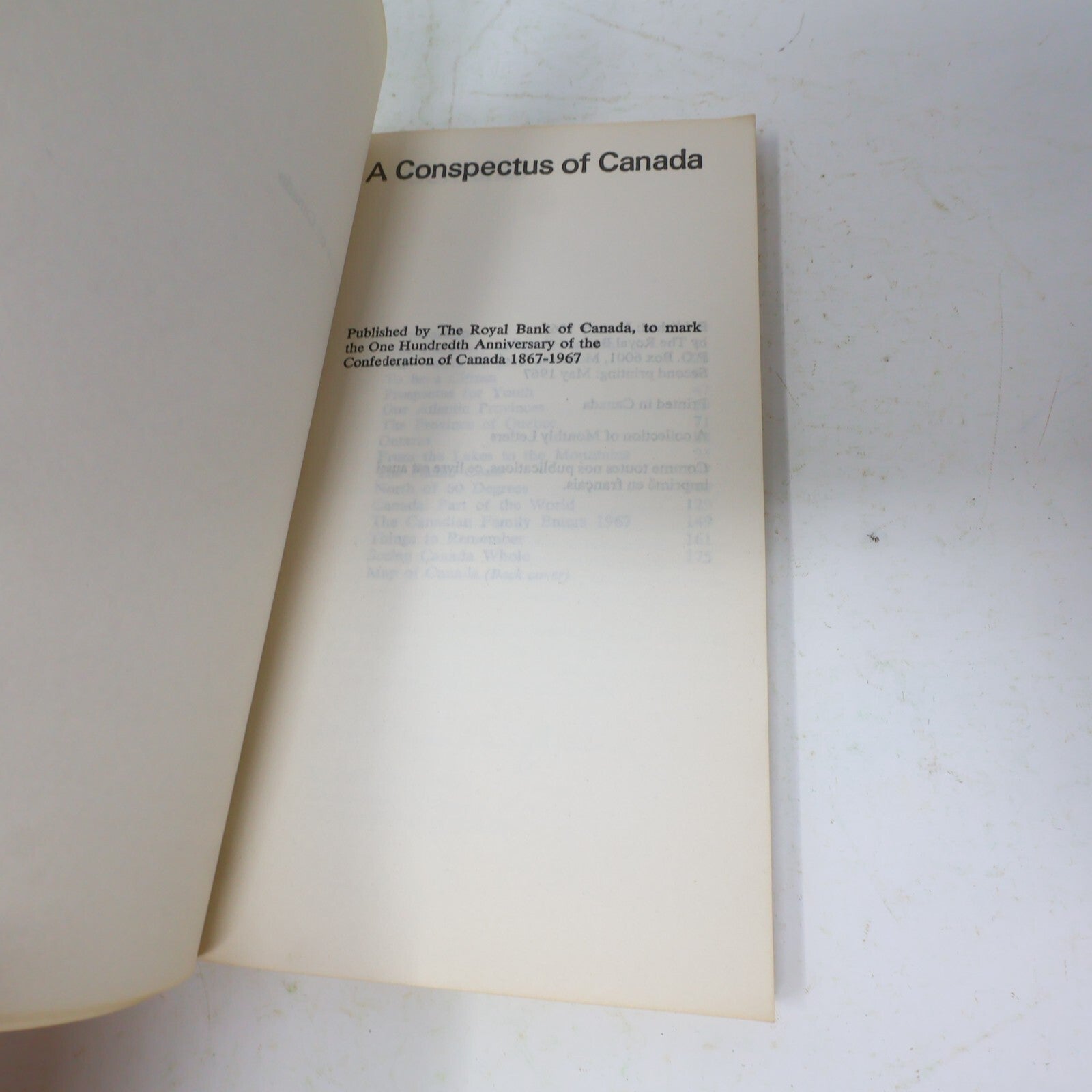 1967 A Conspectus of Canada Centennial Year of 1967 The Royal Bank of Canada 60s