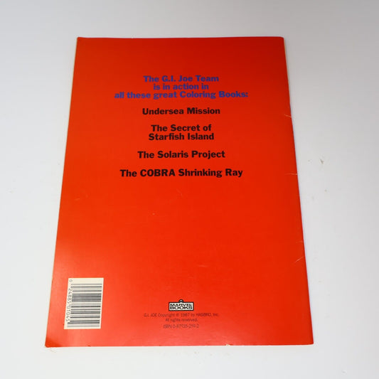 1988 The COBRA Shrinking Ray Coloring Book G.I. Joe by S.M. Ballard Paperback PB