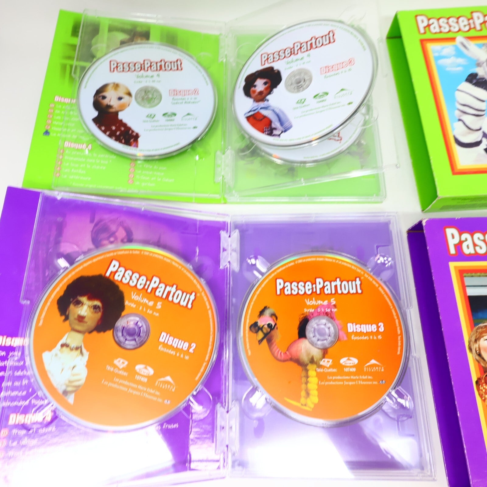 Passe-Partout #1-2-3-4-5 Lot 5 DVD Télé Québec Série Originale Complète Testés