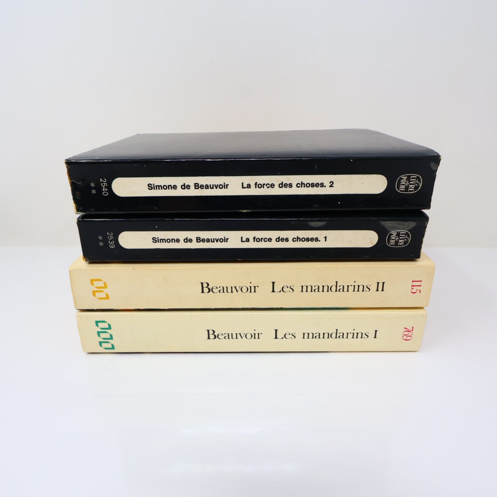 Simone de Beauvoir Lot 4 Livres La Force des Choses 1-2/Les Mandarins 1-2 Roman
