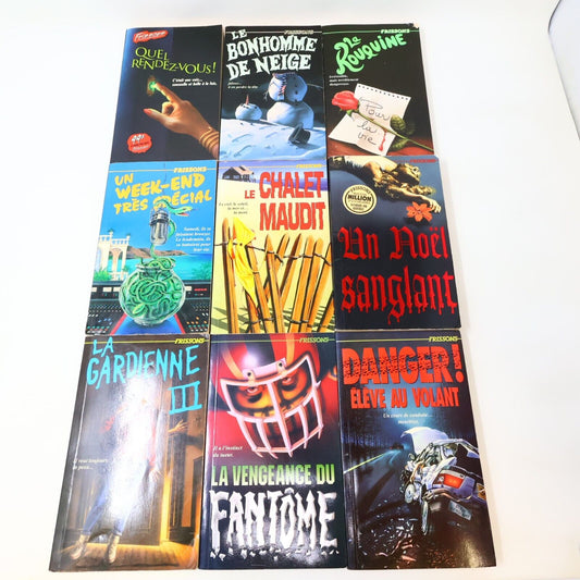 Lot 9 Livres Frissons Stine/Lerangis/Pike EH Français French La Gardienne Ados