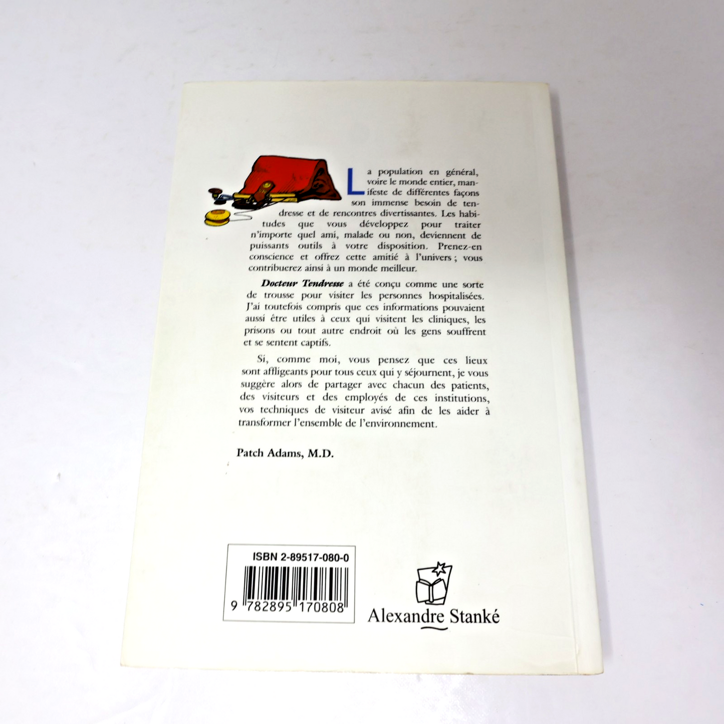 Docteur Tendresse Patch Adams Stanké 1999 PB Français Santé Médecine Film Livre