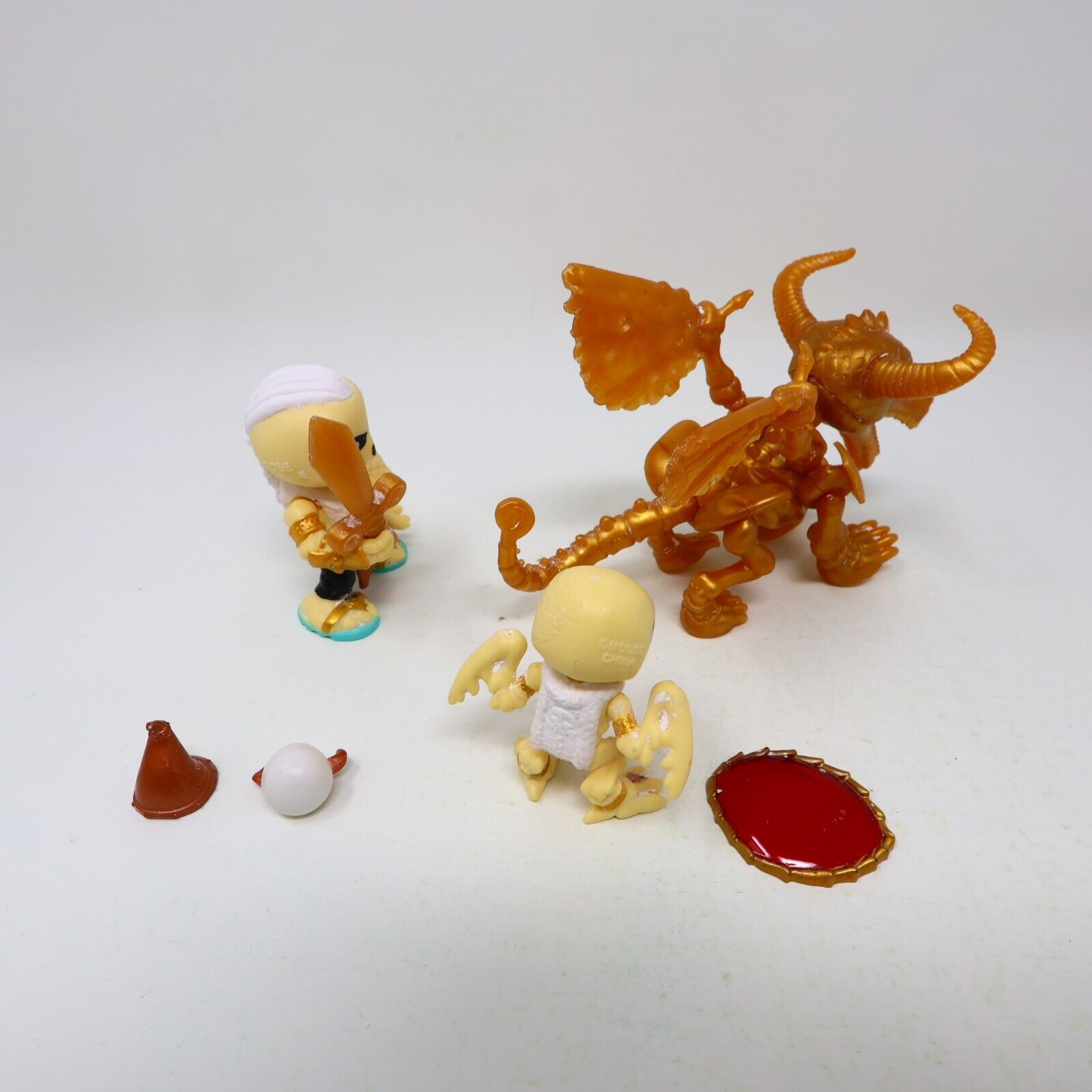 Lot 3 Treasure X Dragons Gold Figures Azgardian Erik Blingblade Crow Bar Moose