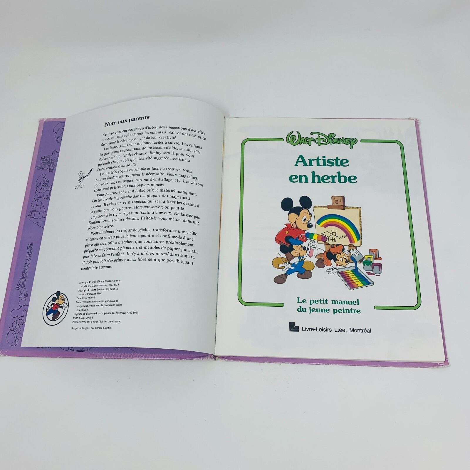 8x Les Bonnes Idées Walt Disney Things to Do French Français Enfants Livres 80s