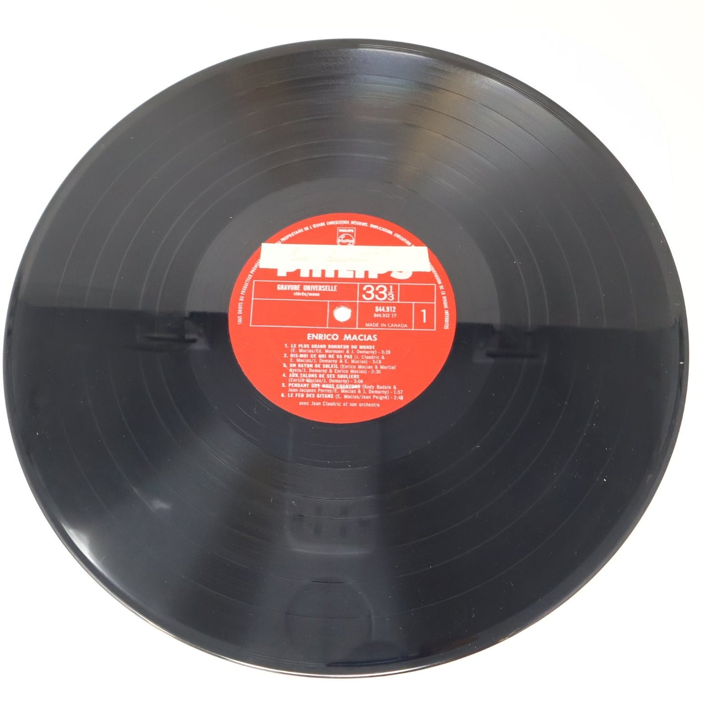 Enrico Macias - Un Rayon De Soleil 12" Record 1968 Philips French Pop 844.912