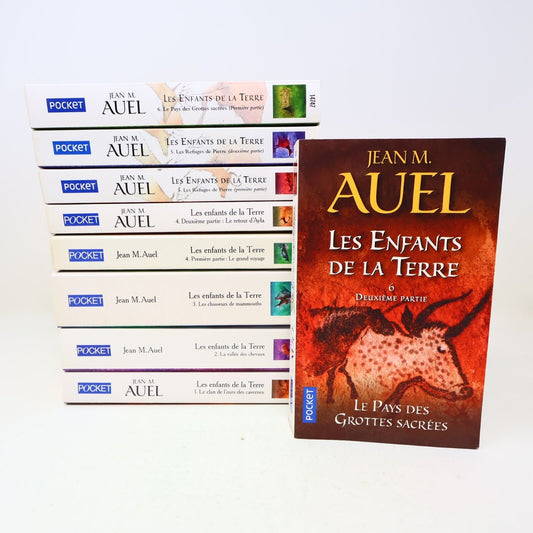 Lot 9 Livres Les Enfants de la Terre Jean M. Auel Pocket Préhistoire Français PB