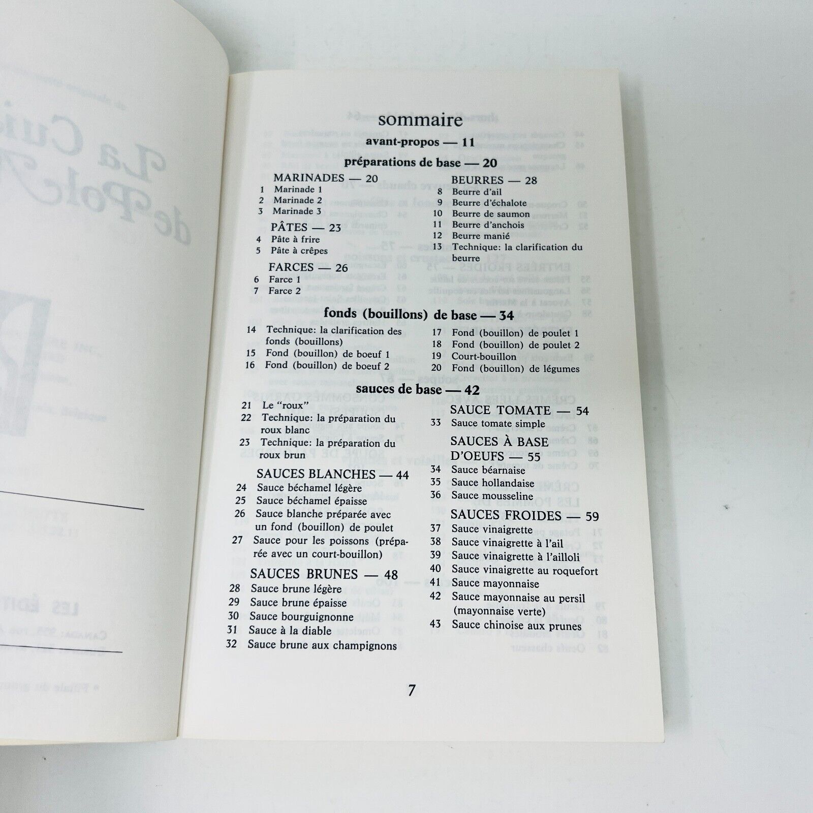 1974 La Cuisine de Pol Martin Livre de Recettes en Français Éditions de l'Homme