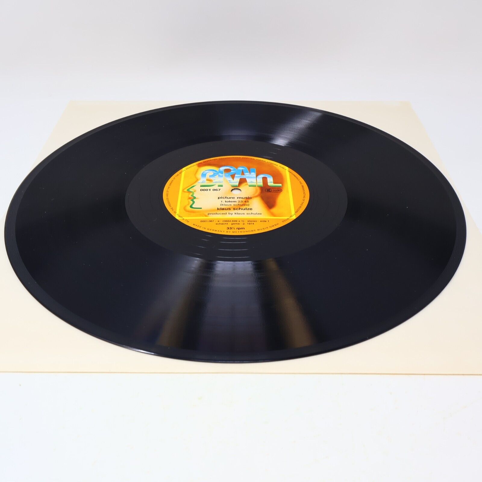Klaus Schulze Picture Music LP Record Vinyl 1970s Germany Electronic BRAIN 1067