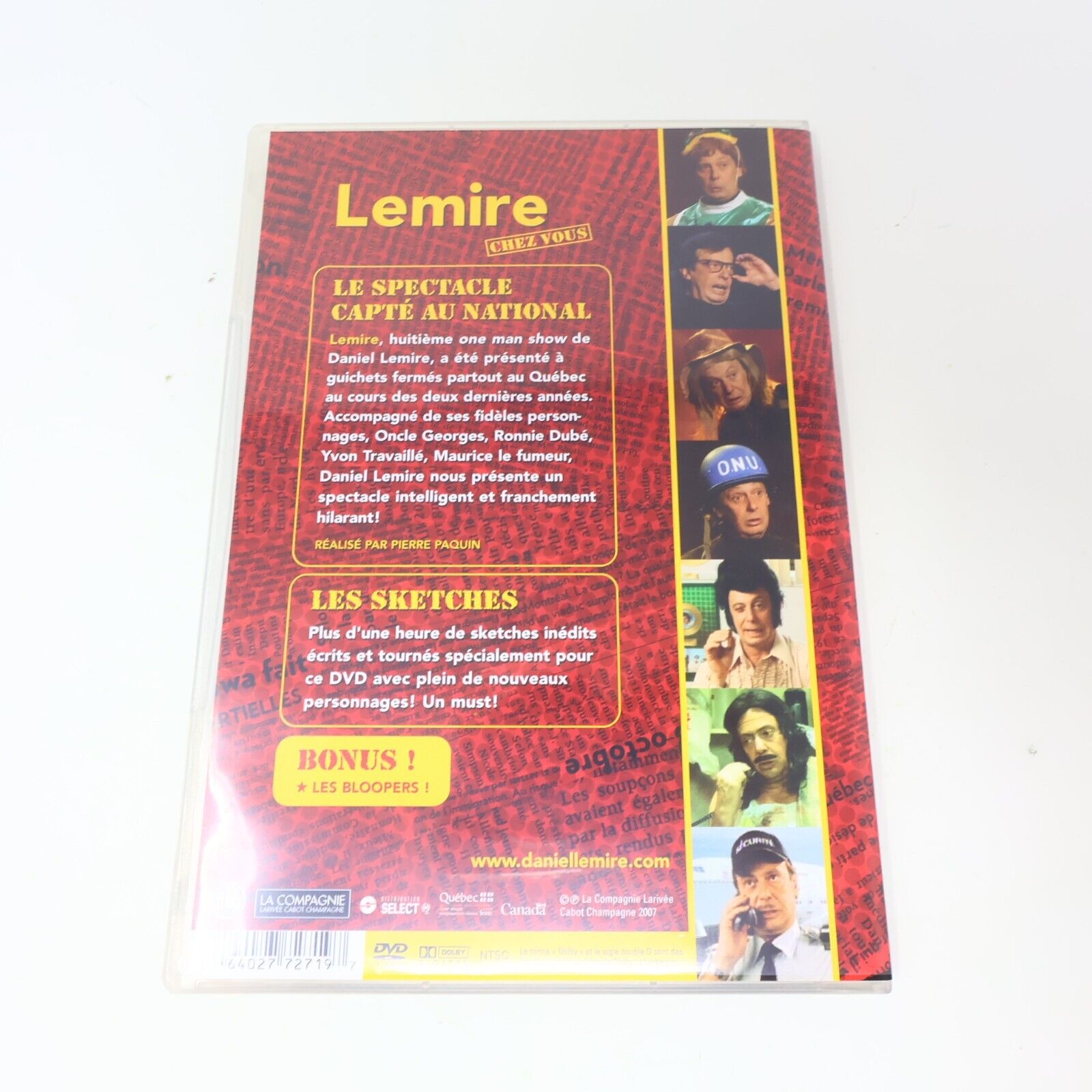 Daniel Lemire Chez Vous 8ième Spectacle Humour Humoriste Québec DVD NTSC Testé