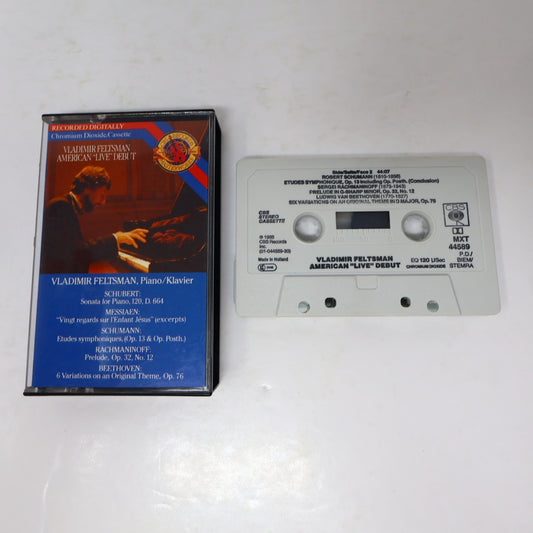 Vladimir Feltsman American "Live" Debut Cassette Piano/Klavier CBS 1988 40-44589