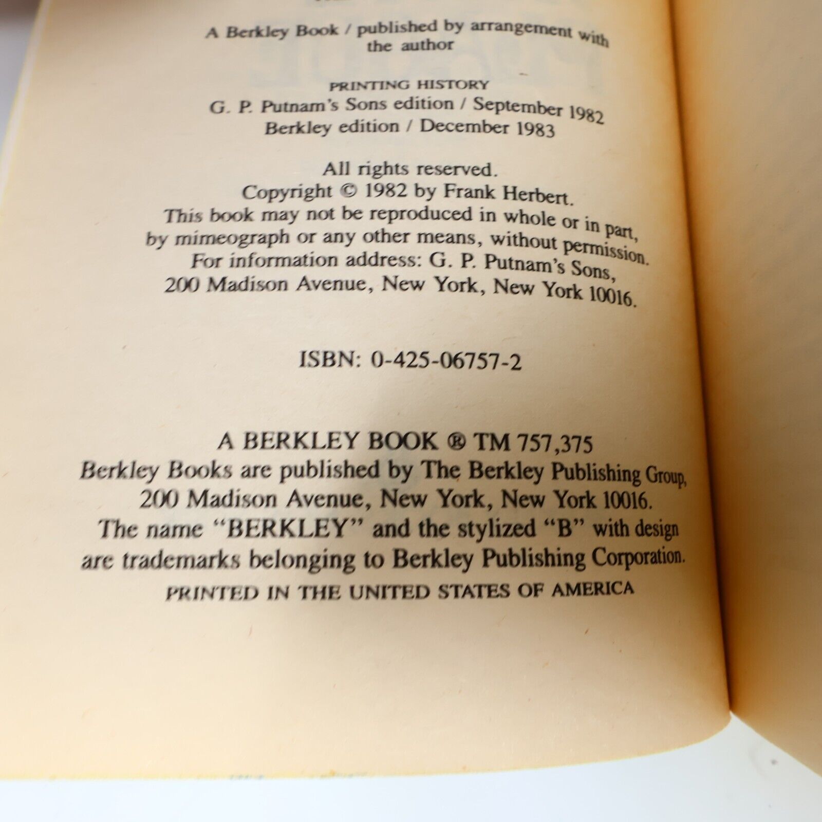 1983 The White Plague Frank Herbert Horror Berkley Paperback Book 80s PB