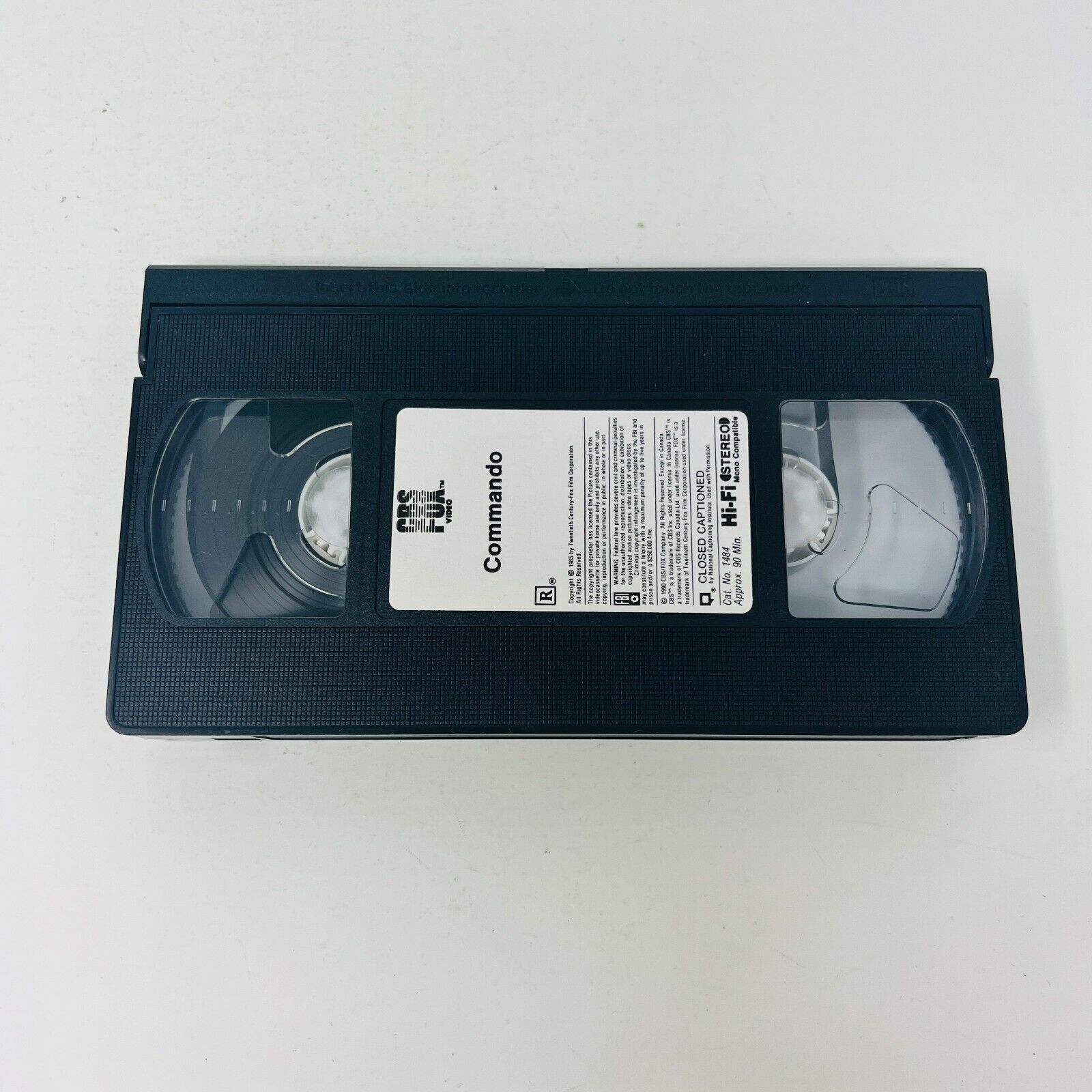 1990 Commando VHS NTSC Testé en Français/French Arnold Schwarzenegger Action