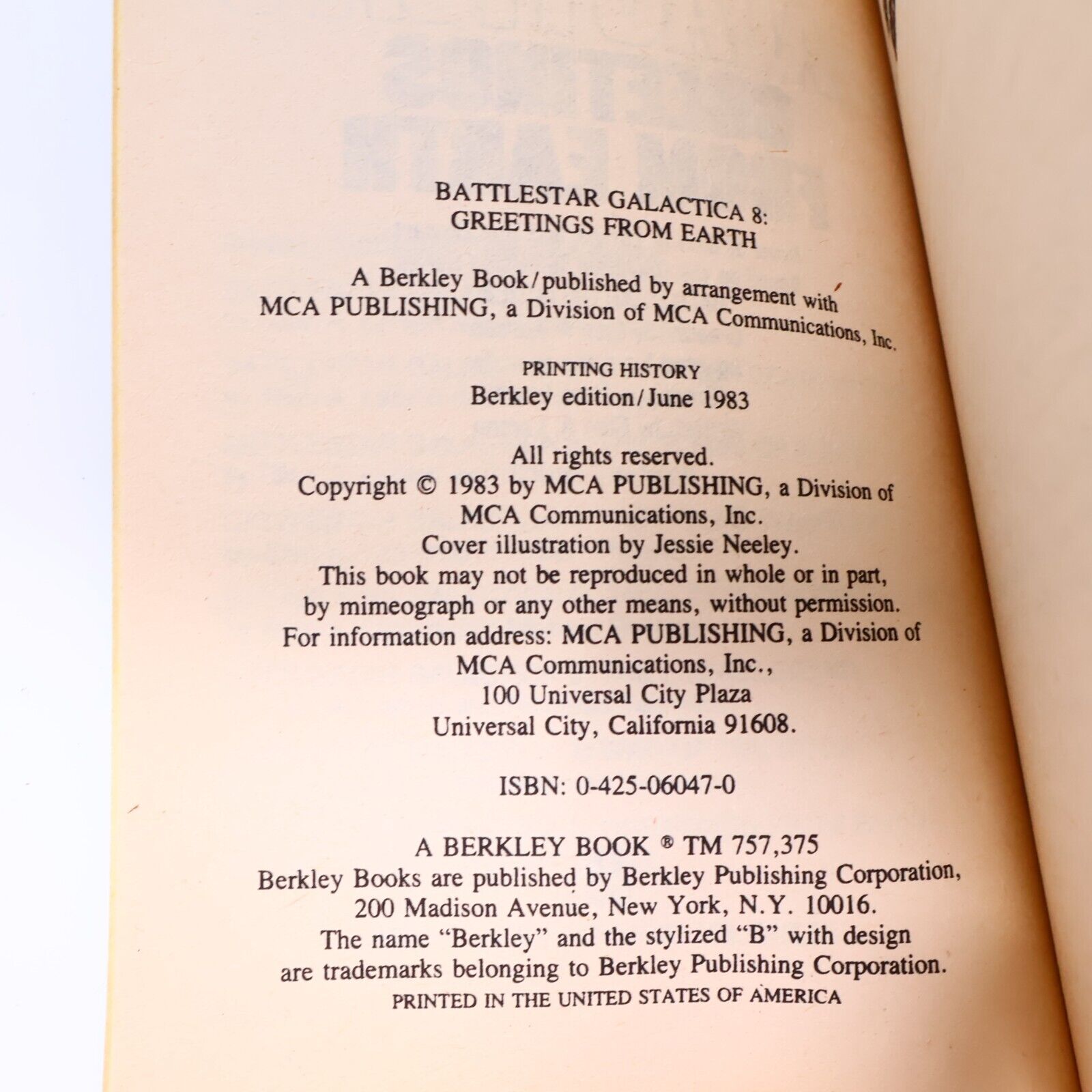 1983 Battlestar Gallactica #8 Greetings From Earth Larson/Goulart Berkley PB 80s