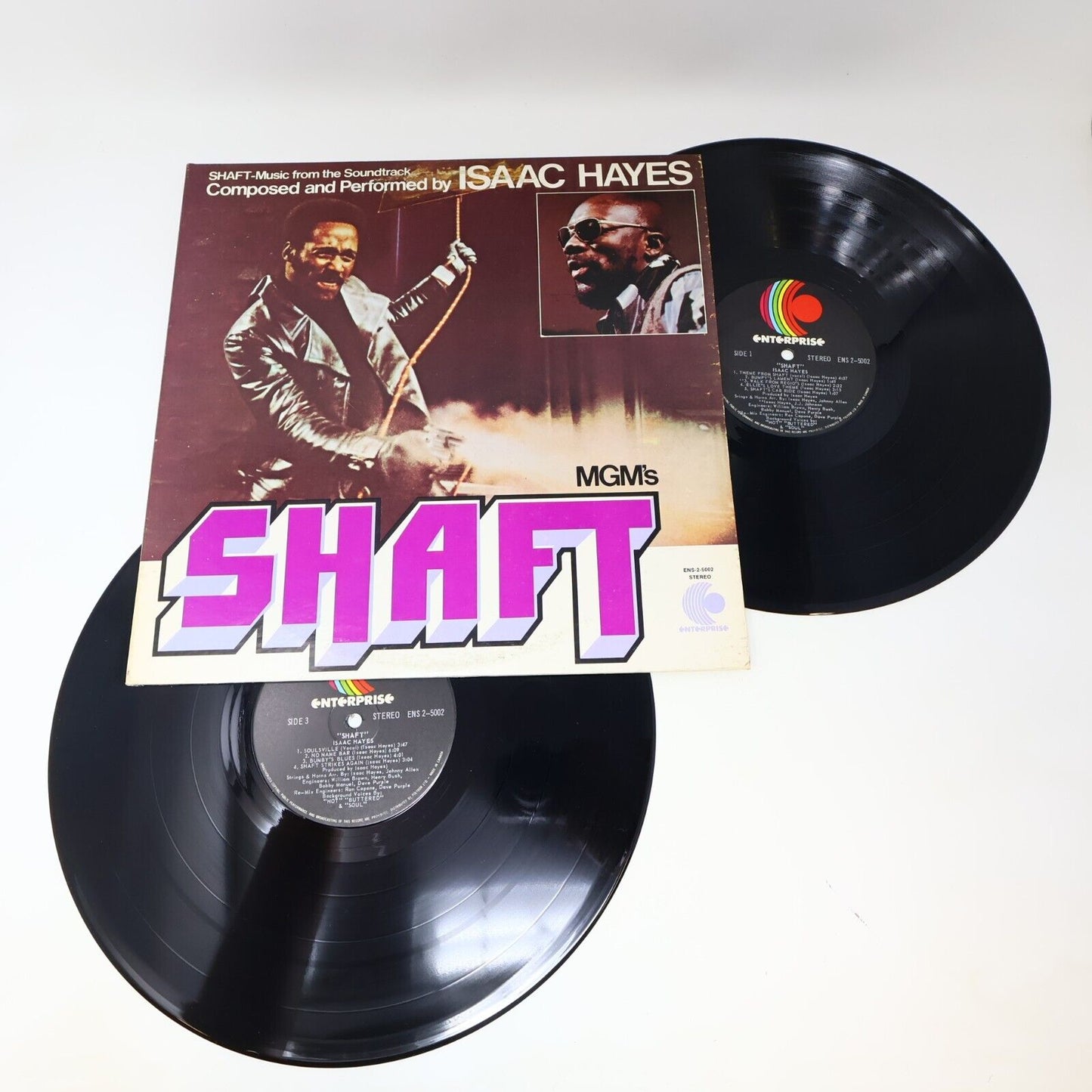 Isaac Hayes Shaft 2x LP Record Vinyl ENS 2-5002 1973 Enterprise Canada Polydor