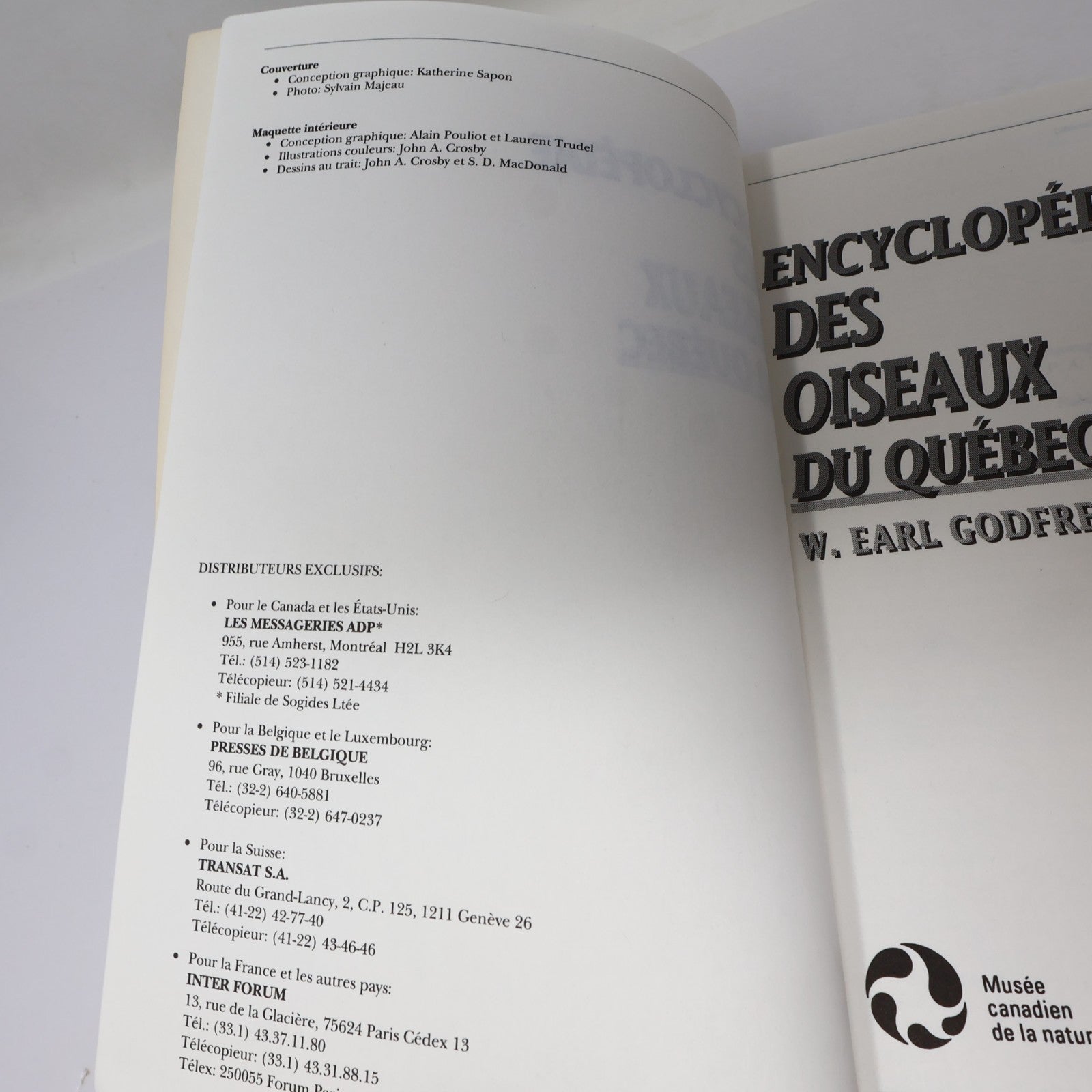 Encyclopédie des Oiseaux du Québec W. Earl Godfrey 1990 PB Ornithologie Animaux