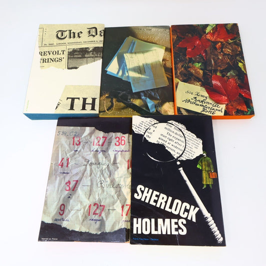 Sherlock Holmes Lot 5 Livres Arthur Conan Doyle Français Livre de Poche PB 70s