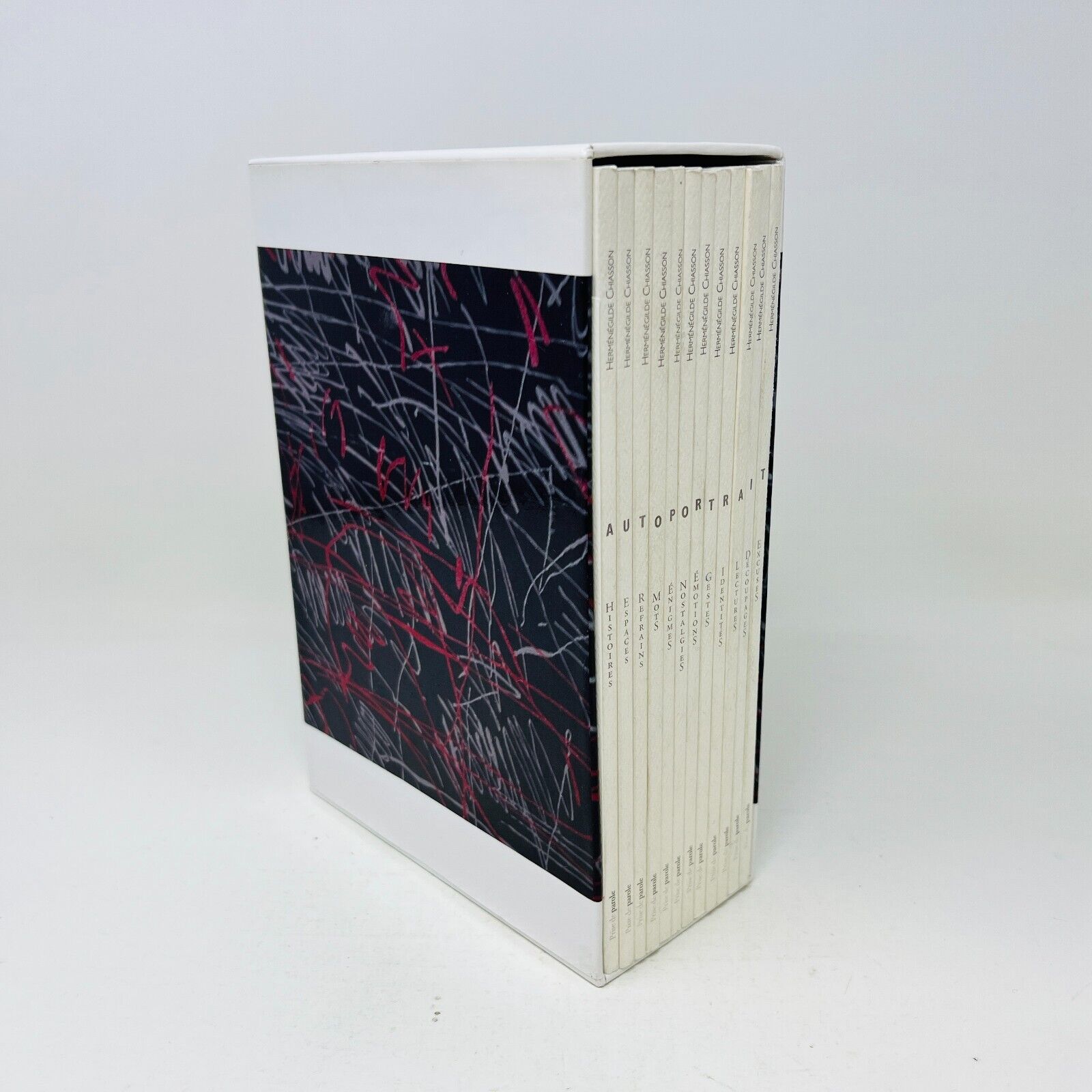 2014 Coffret Autoportrait de Herménégilde Chiasson 12 Livres & Estampe Numérotée