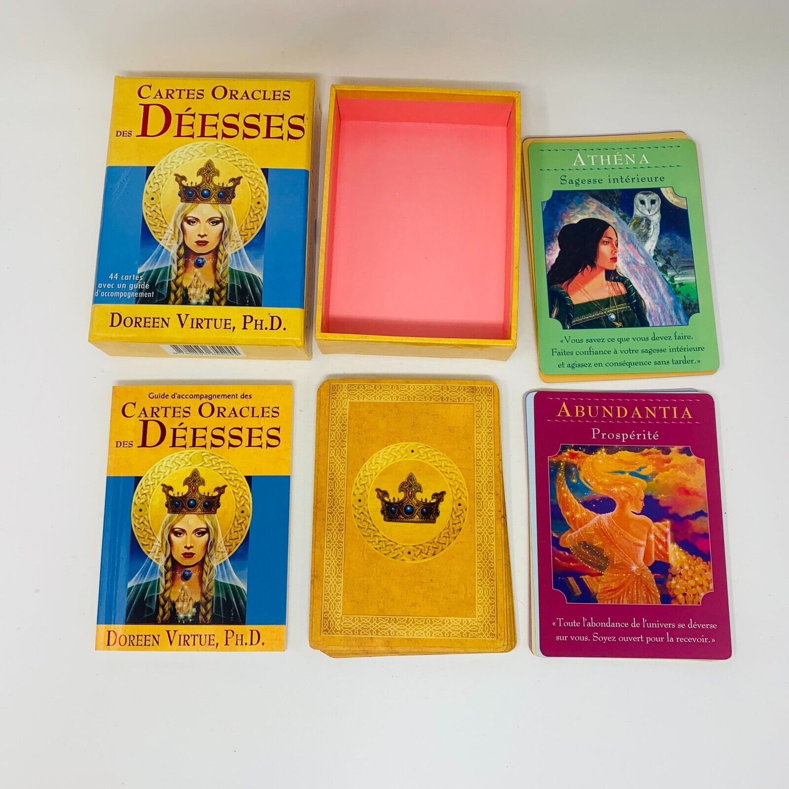 Cartes Oracles des Déesses Complet Ada Doreen Virtue 44 Cartes Guide Divination