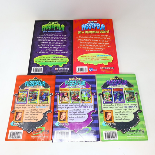 5x Trio Terreur Roman Passepeur Enfants Horreur Boomerang Lot Livres Français PB