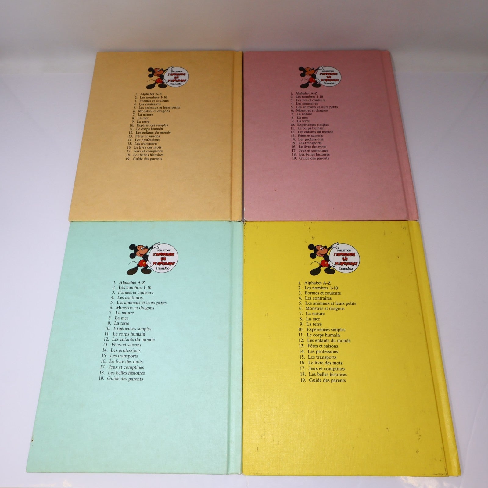 J'Apprends en M'Amusant #1 3-6 8-12 14-19 Lot 16 Livres Transmo Disney Enfants
